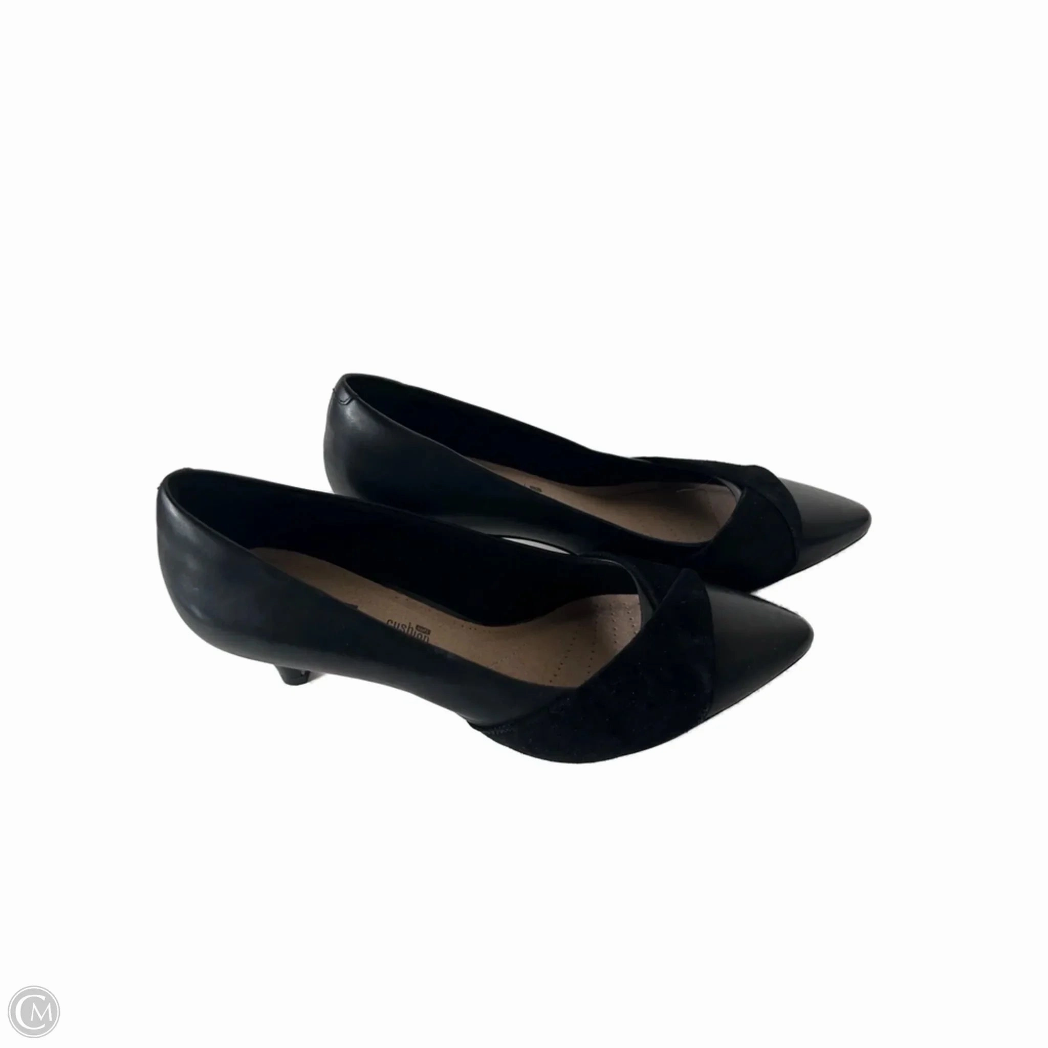 Shoes Heels Kitten By Clarks In Black, Size: 9 Leather Footwear