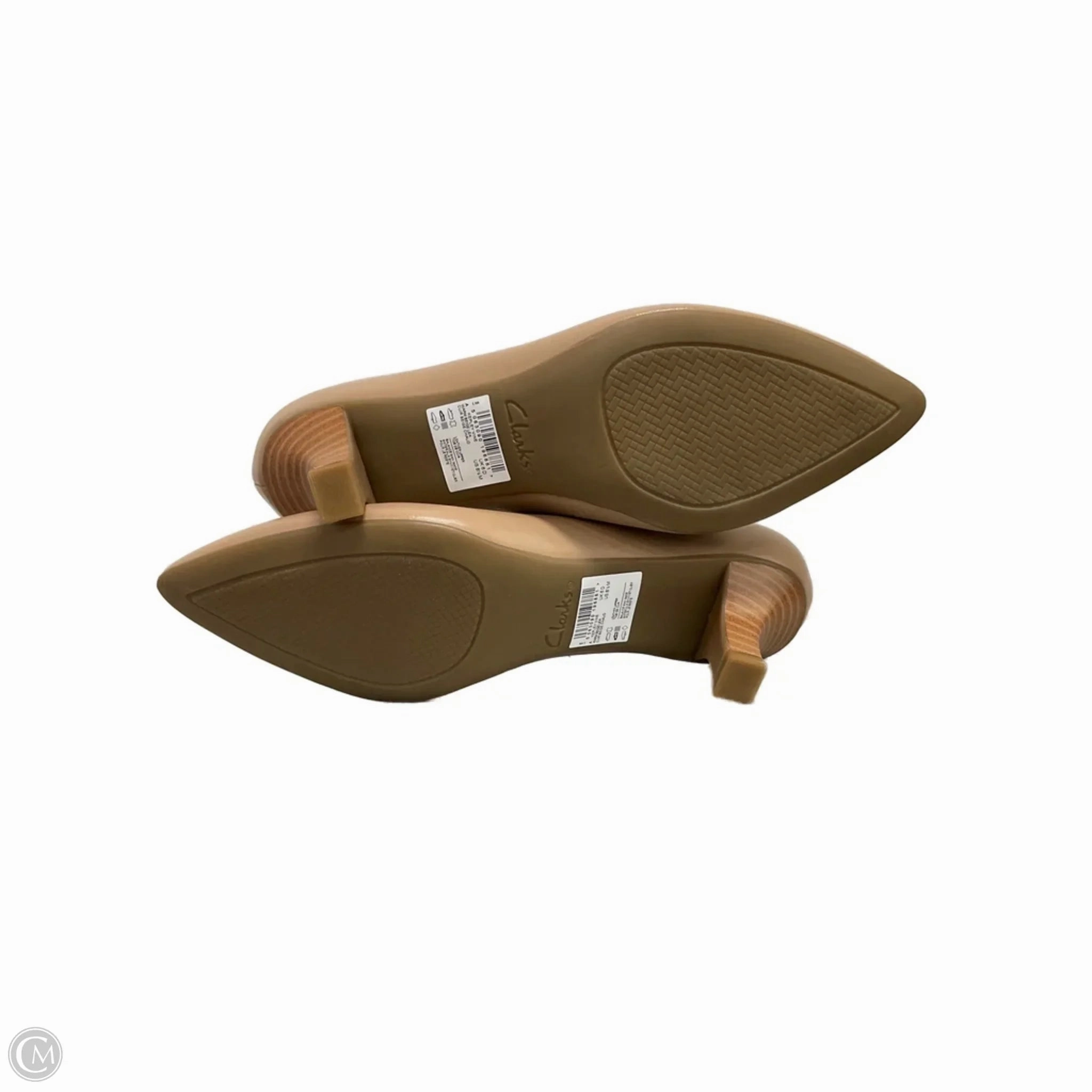 Shoes Heels Kitten By Clarks In Tan, Size: 8.5 Leather Footwear