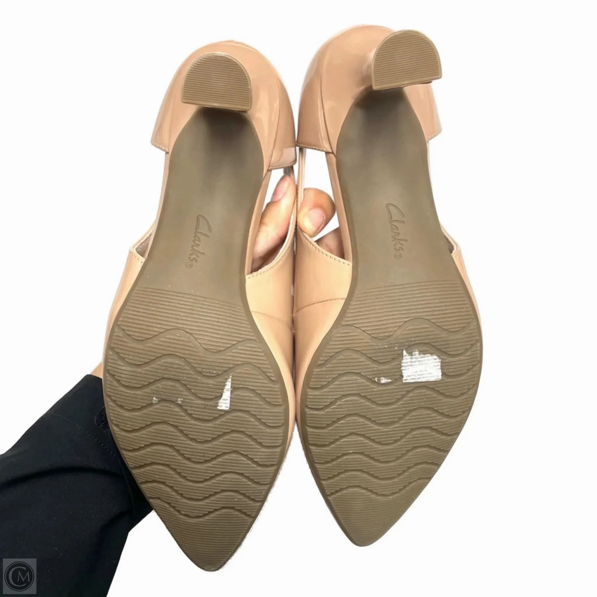 Shoes Heels Kitten By Clarks In Tan, Size: 8 Leather Footwear