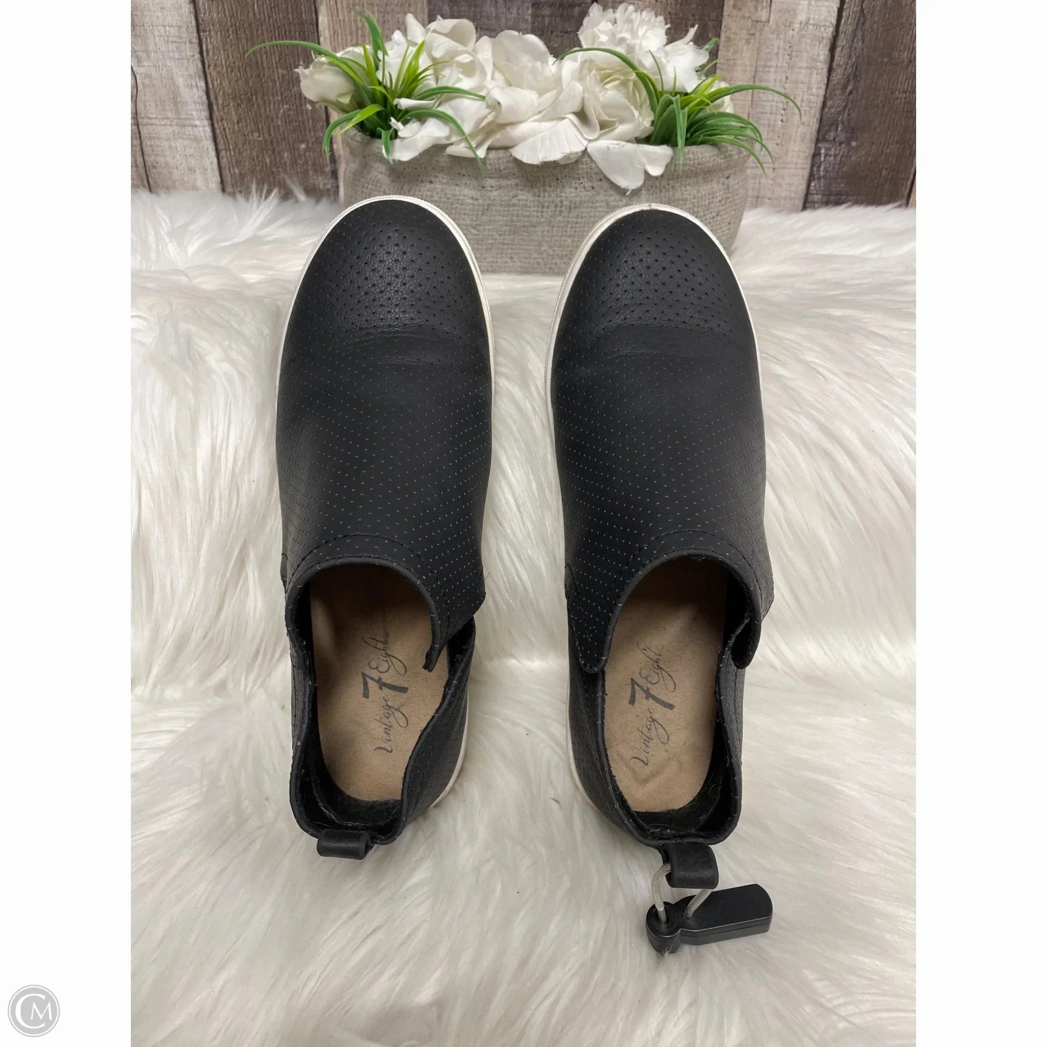 Shoes Heels Platform By Clarks In Black, Size: 8.5 Leather Footwear