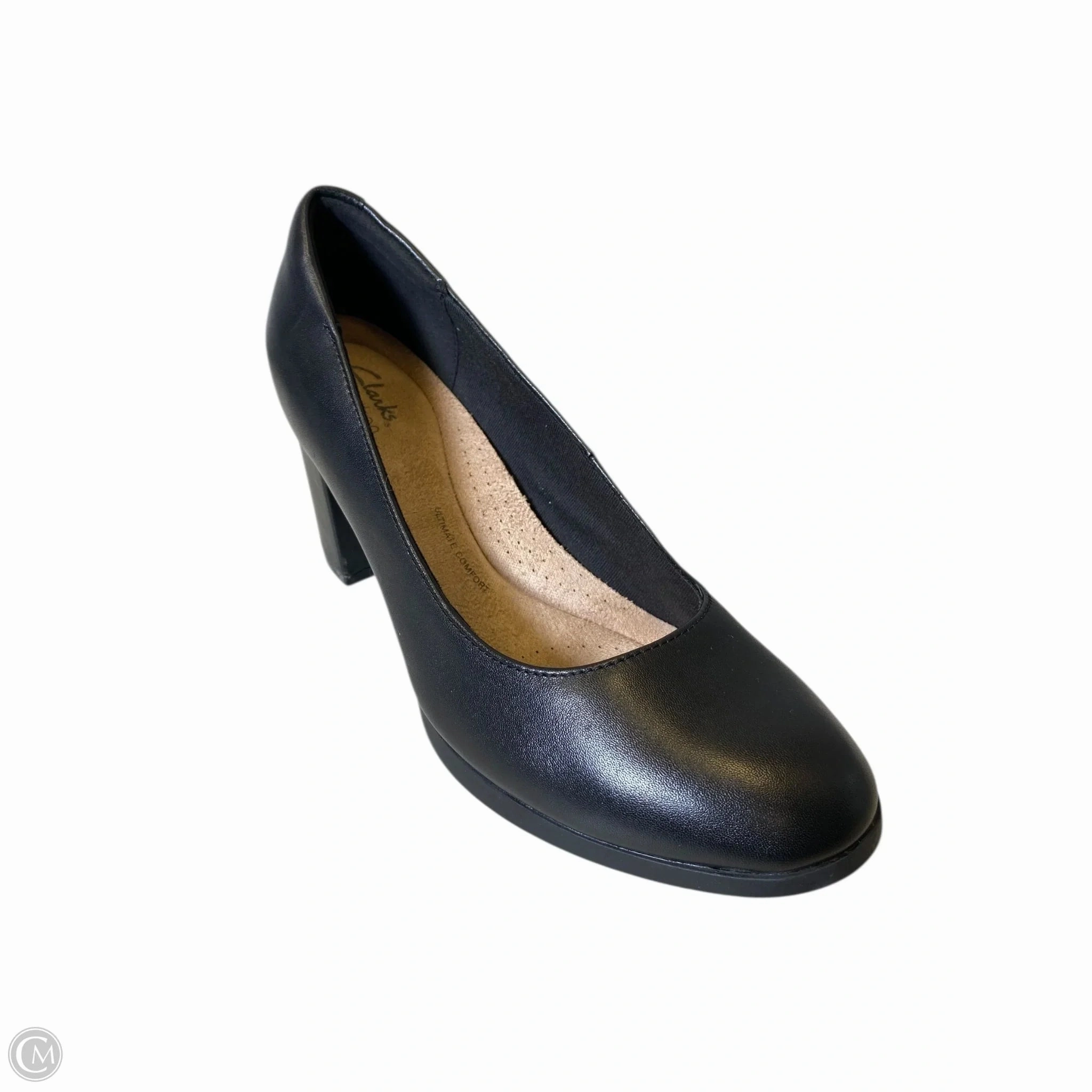 Shoes Heels Platform By Clarks In Black, Size: 8.5 Leather Footwear