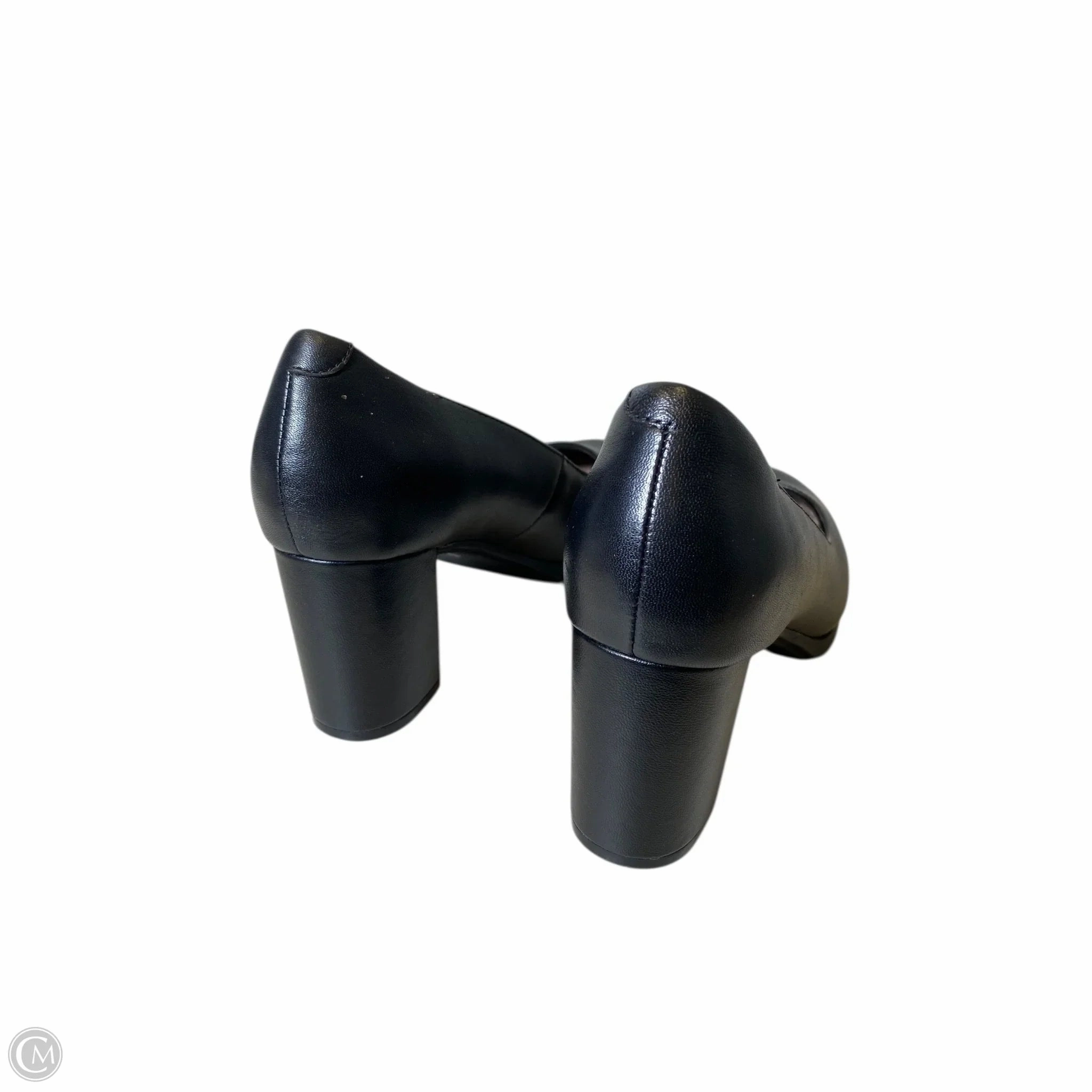 Shoes Heels Platform By Clarks In Black, Size: 8.5 Leather Footwear