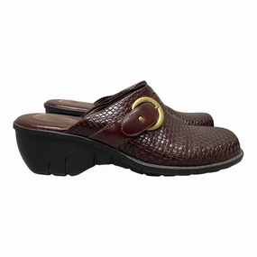 Shoes Heels Platform By Clarks In Red, Size:8.5 Clarks leather shoes for daily wear