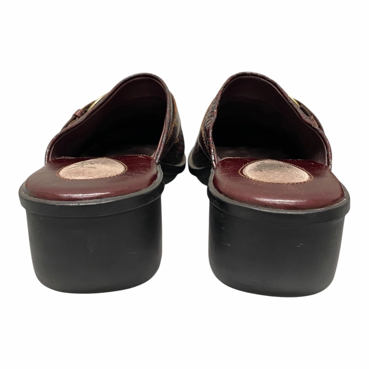 Shoes Heels Platform By Clarks In Red, Size:8.5 Leather Footwear