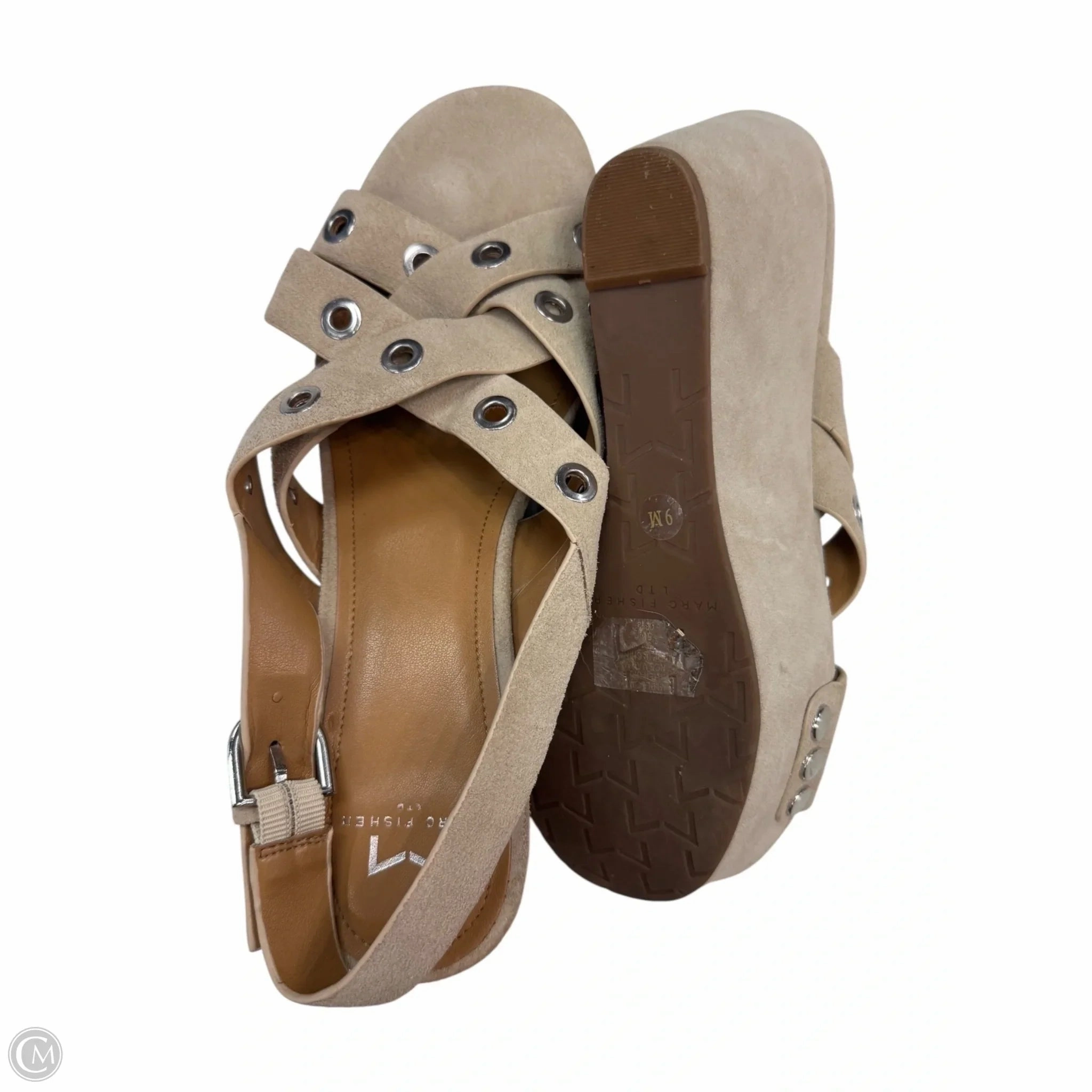 Shoes Heels Platform By Marc Fisher In Tan, Size: 9 Fashion Heels