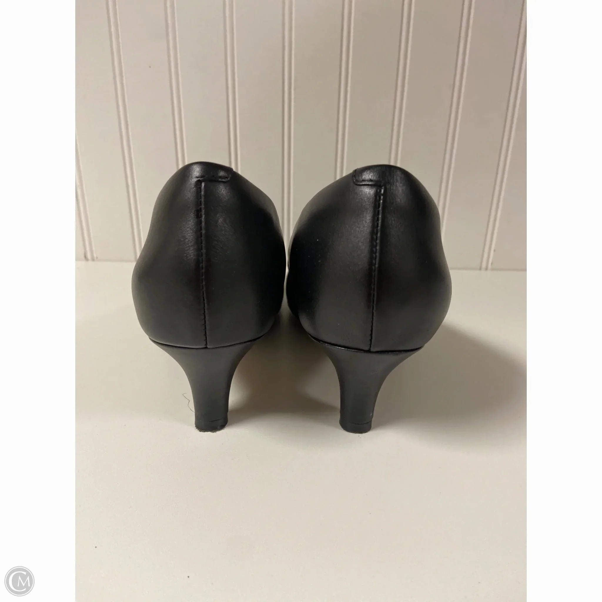 Shoes Heels Stiletto By Clarks In Black, Size: 10 Leather Footwear