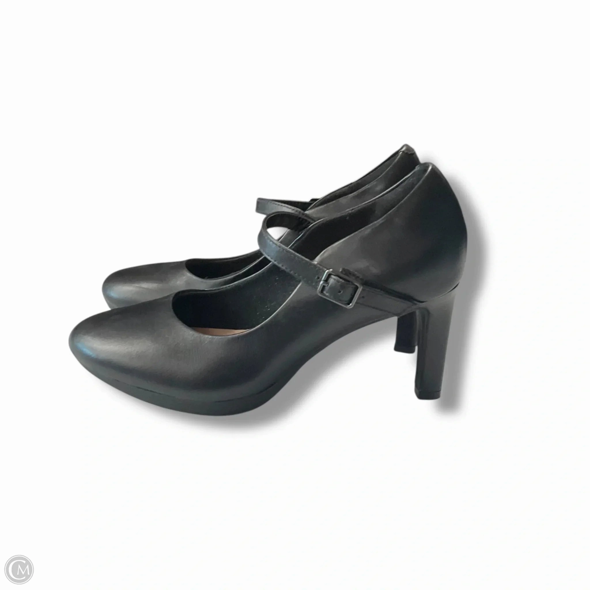 Shoes Heels Stiletto By Clarks In Black, Size: 8.5 Leather Footwear