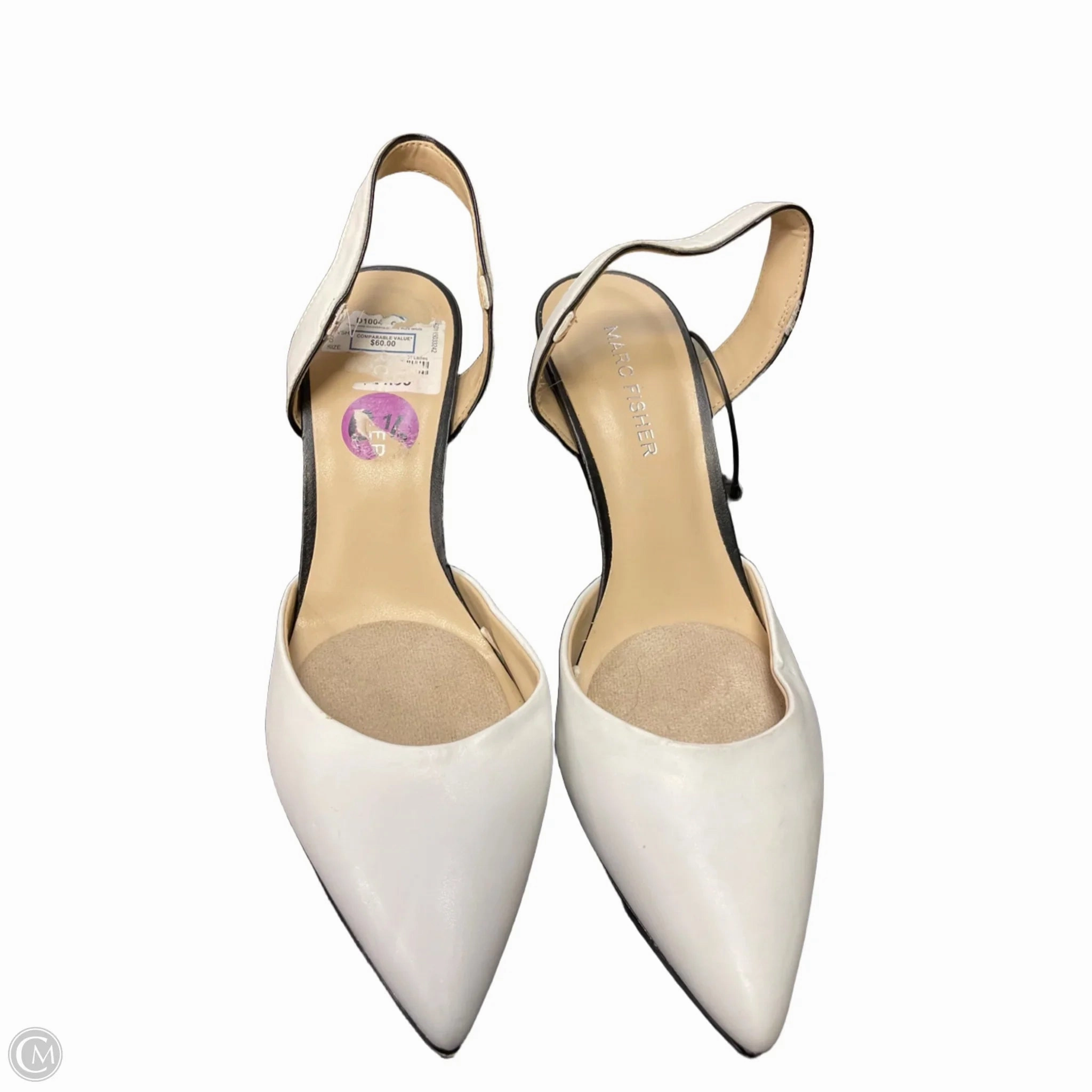 Shoes Heels Stiletto By Marc Fisher In Black & White, Size: 6.5 Fashion Heels