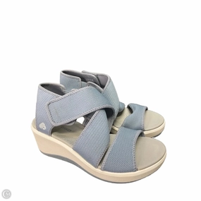 Shoes Heels Wedge By Clarks In Blue & White, Size: 6 Clarks leather shoes for daily wear