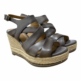 Shoes Heels Wedge By Clarks In Brown, Size:10 Clarks leather shoes for daily wear
