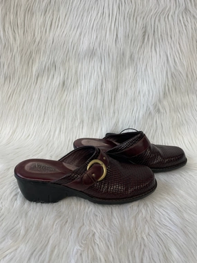 Shoes Heels Wedge By Clarks In Brown, Size: 9.5 Clarks leather shoes for daily wear