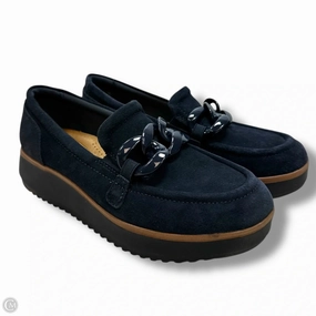 Shoes Heels Wedge By Clarks In Navy, Size: 7.5 Clarks leather shoes for daily wear