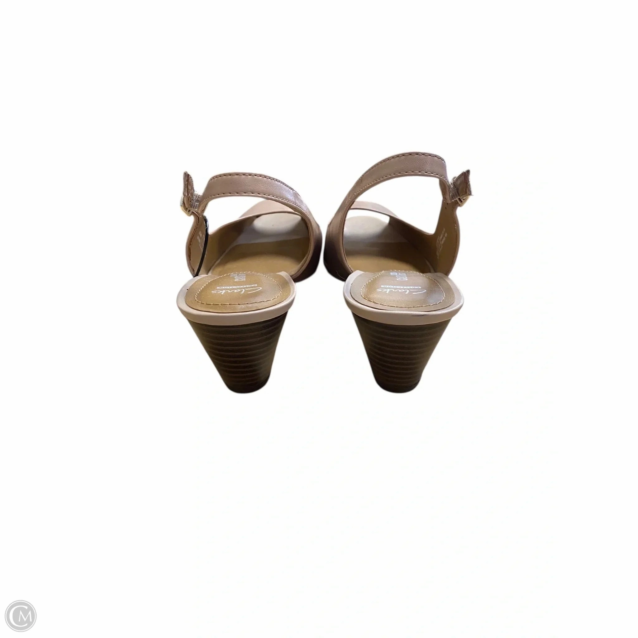 Shoes Heels Wedge By Clarks In Pink, Size: 10 Leather Footwear