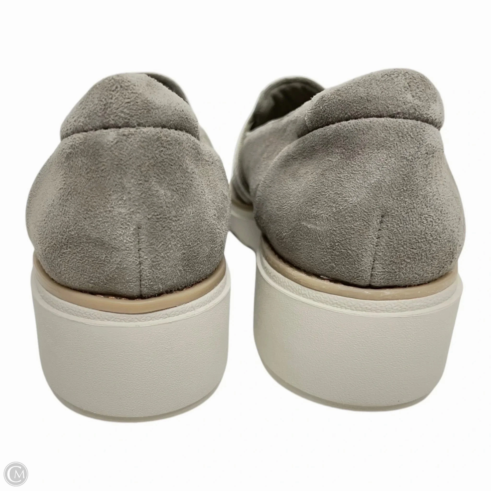 Shoes Heels Wedge By Clarks In Taupe, Size: 6.5 Leather Footwear