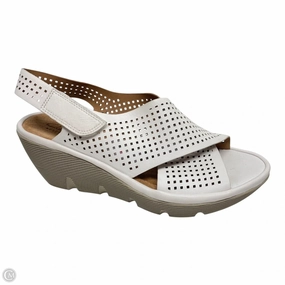 Shoes Heels Wedge By Clarks In White, Size: 9 Clarks leather shoes for daily wear
