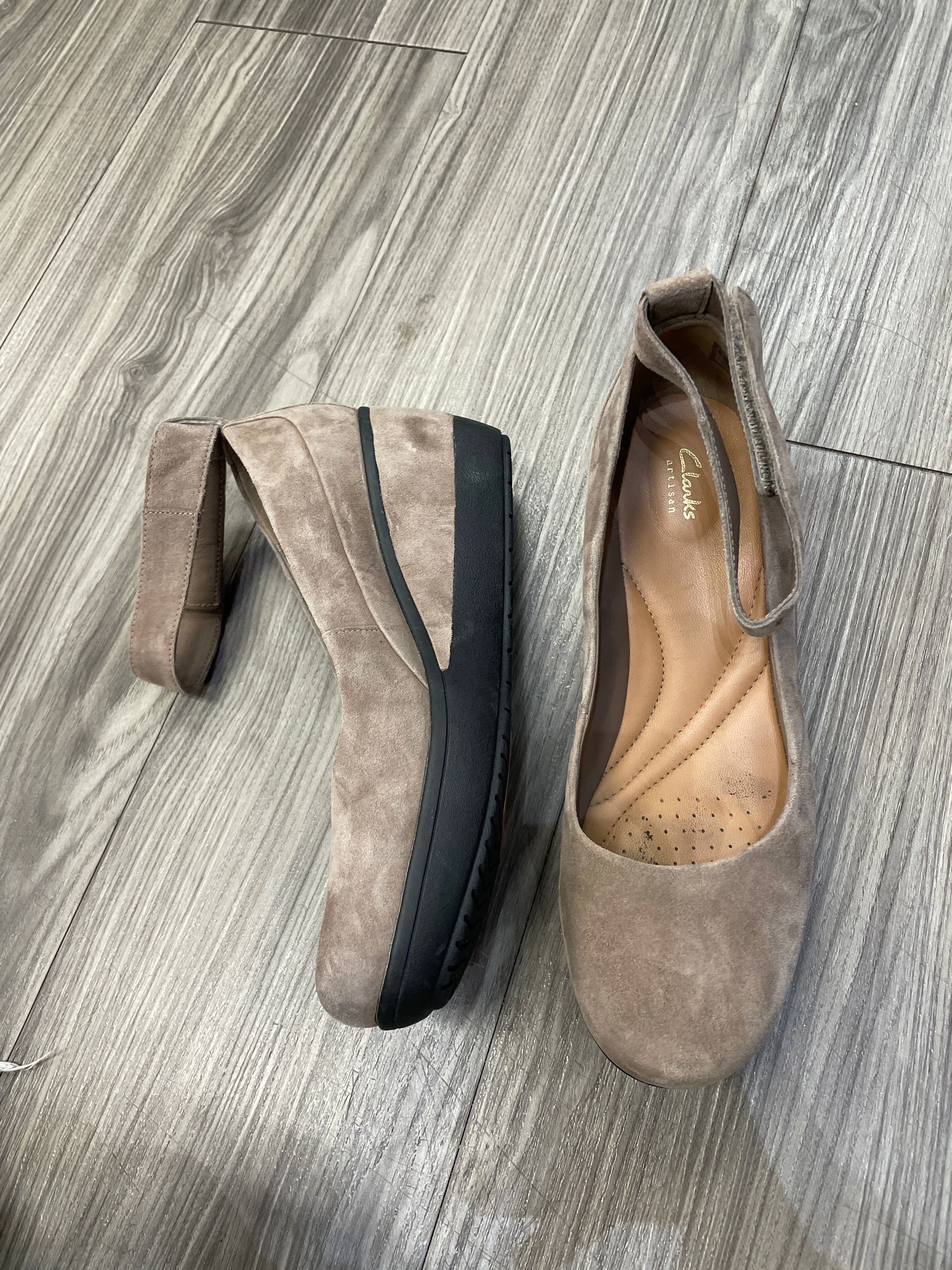 Shoes Heels Wedge By Clarks  Size: 7.5 Leather Footwear