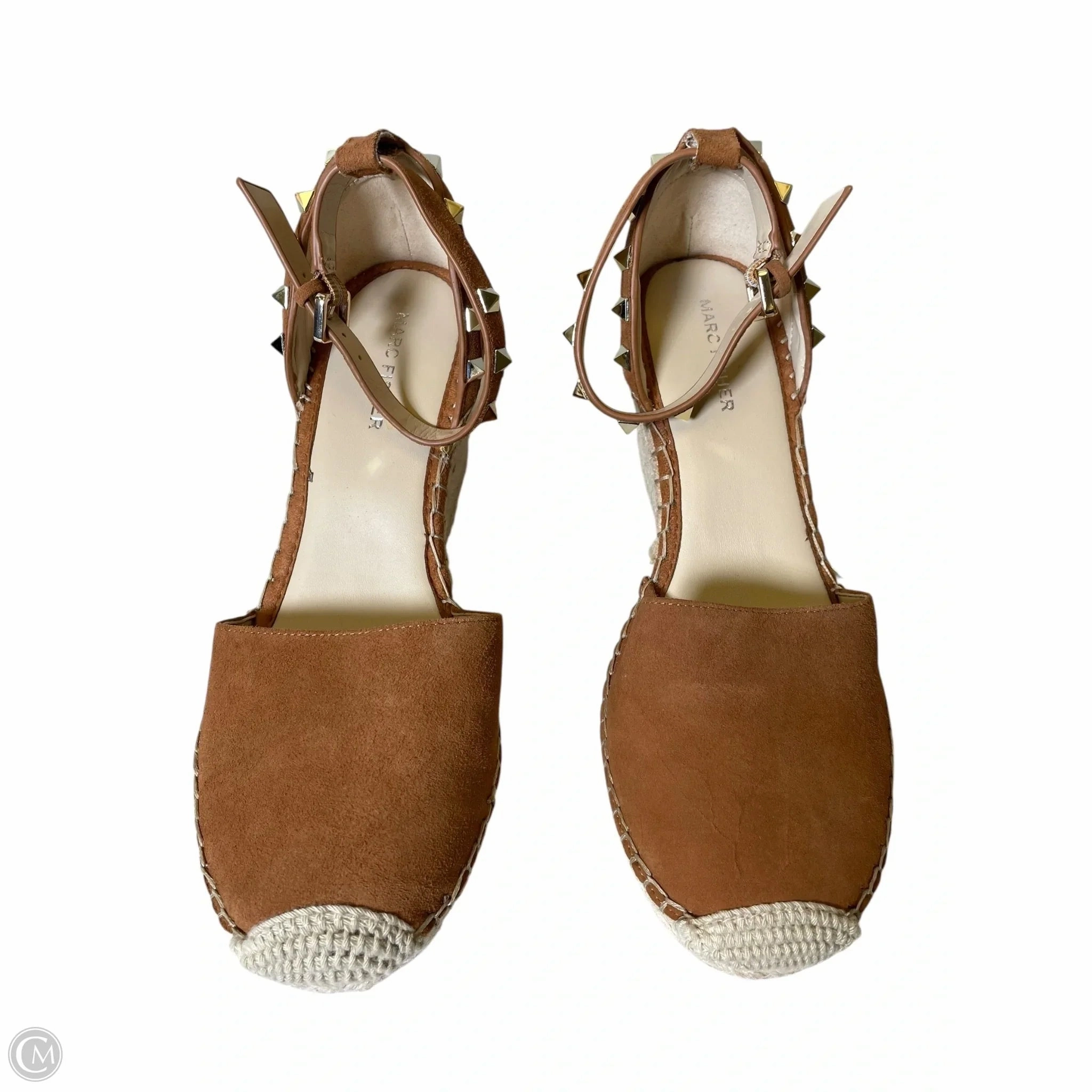 Shoes Heels Wedge By Marc Fisher In Brown, Size: 8.5 Fashion Heels