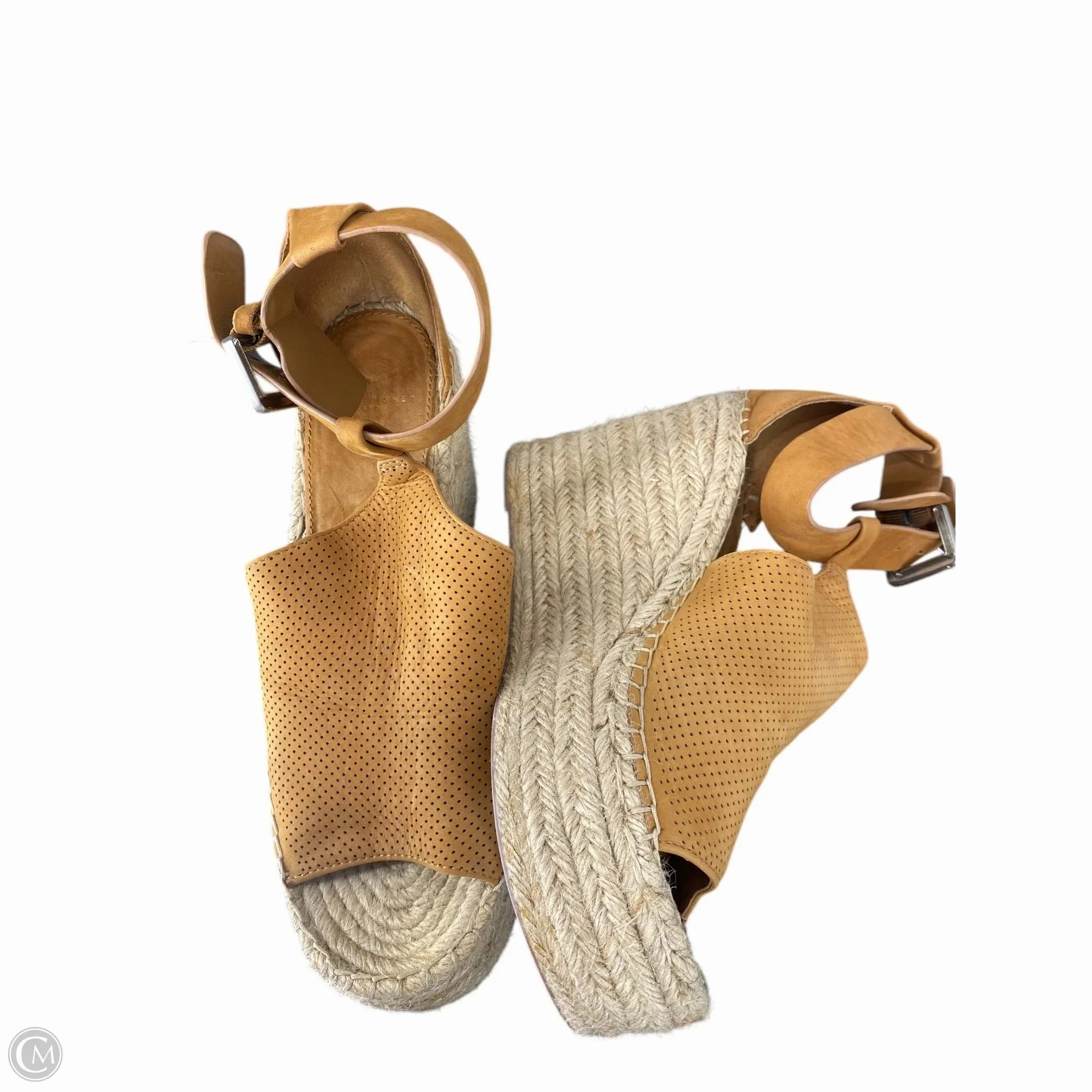 Shoes Heels Wedge By Marc Fisher In Brown, Size: 9 Fashion Heels