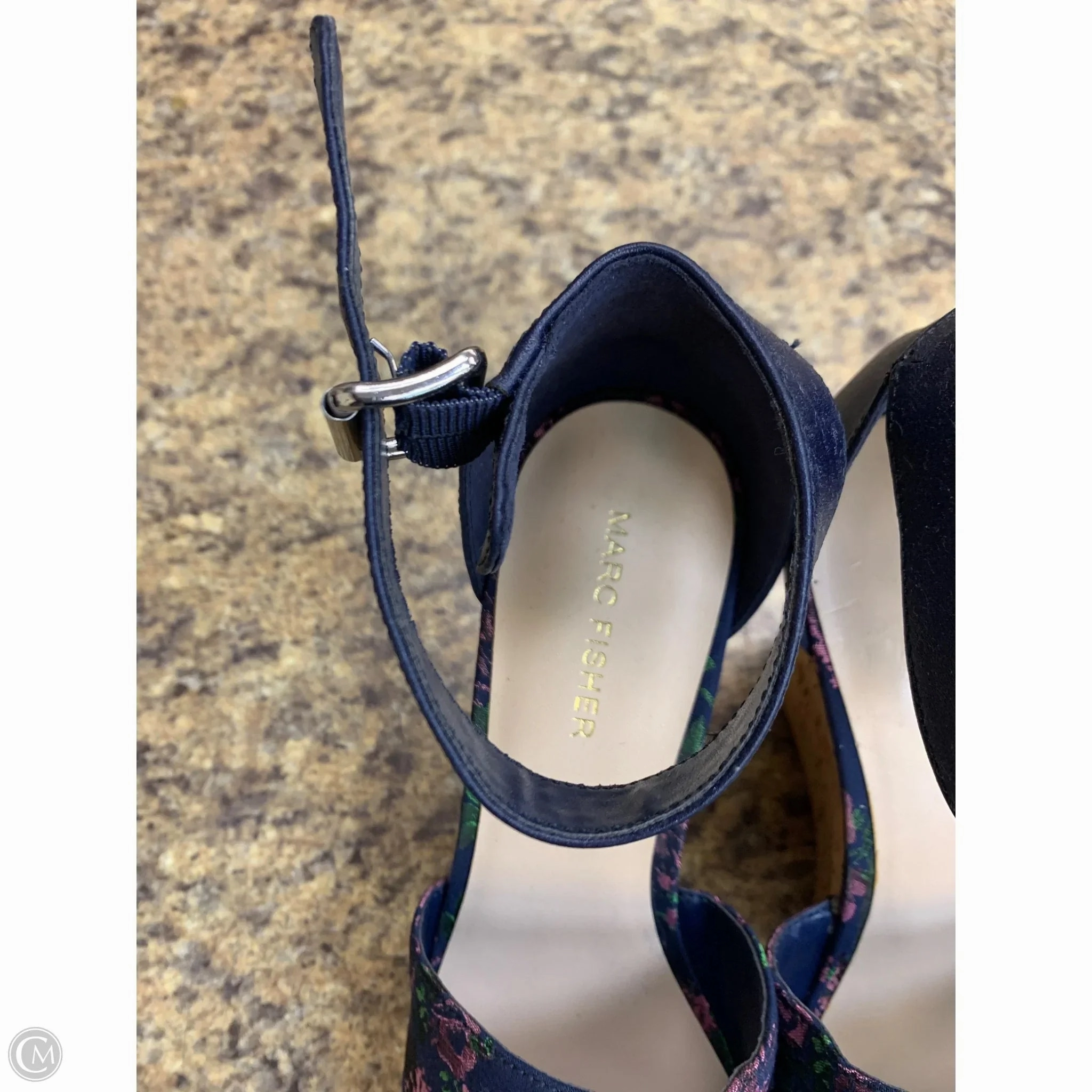 Shoes Heels Wedge By Marc Fisher In Floral Print, Size: 8 Fashion Heels