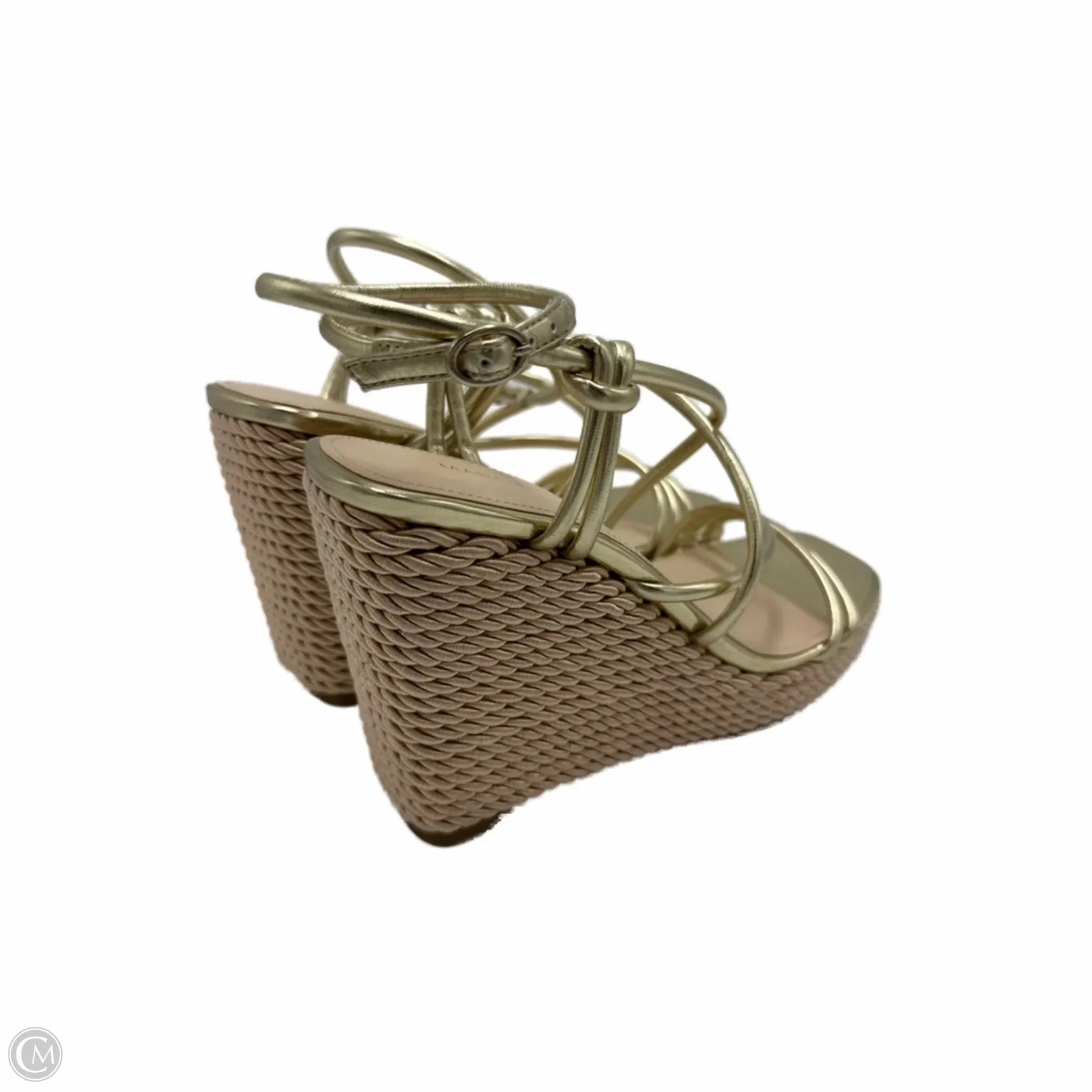 Shoes Heels Wedge By Marc Fisher In Gold, Size: 8.5 Fashion Heels