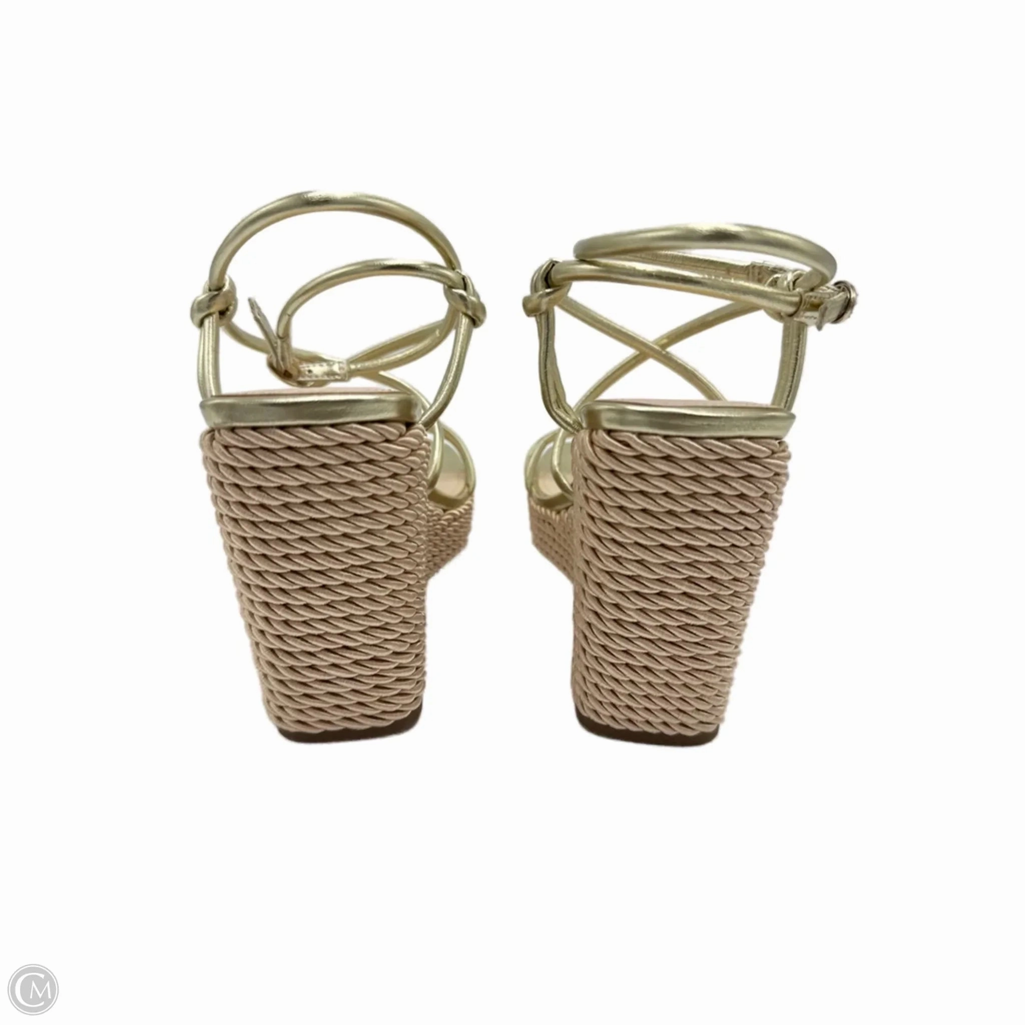 Shoes Heels Wedge By Marc Fisher In Gold, Size: 8.5 Fashion Heels