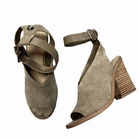 Shoes Heels Wedge By Marc Fisher In Taupe, Size: 8 Marc Fisher fashion shoes with block heels