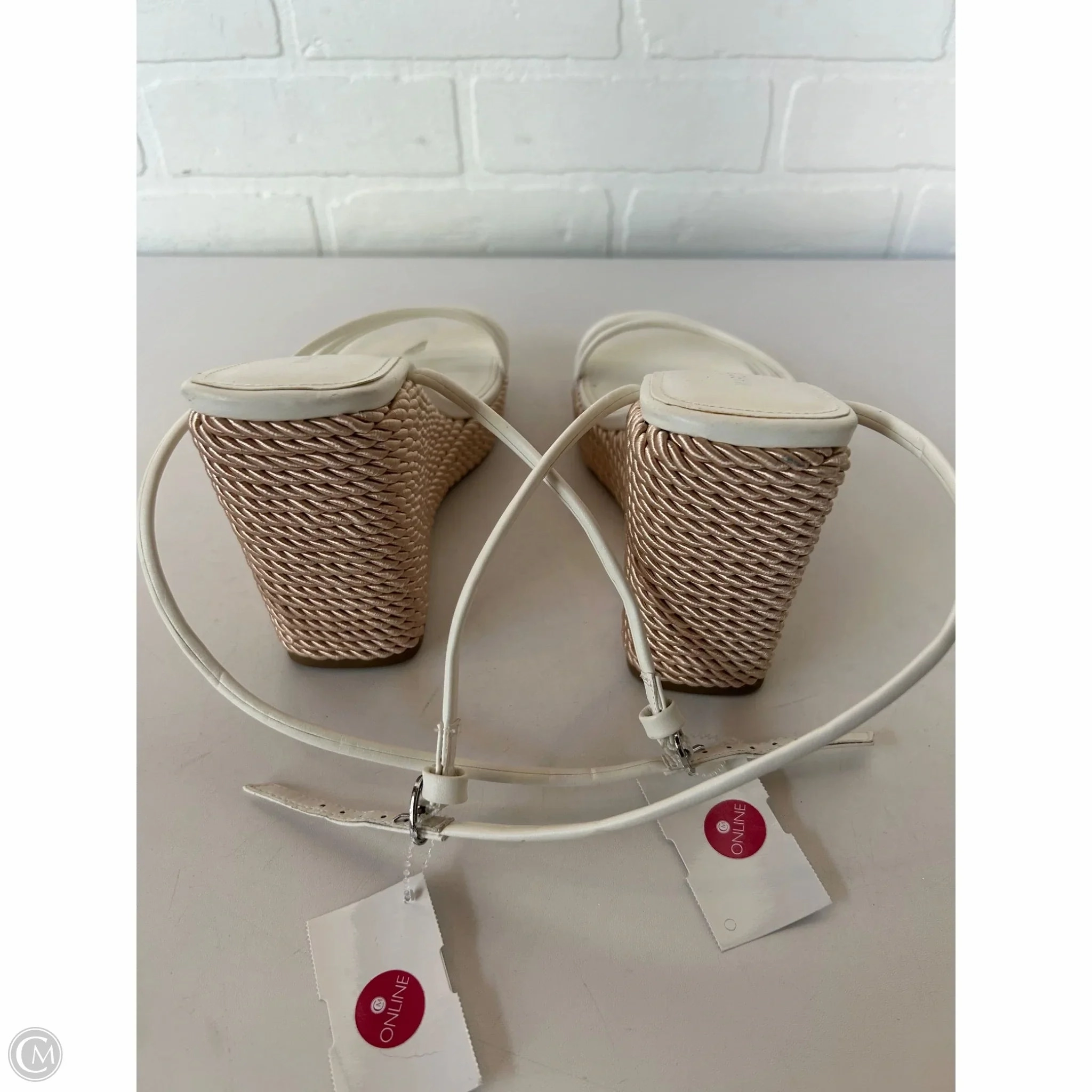 Shoes Heels Wedge By Marc Fisher In White, Size: 8.5 Fashion Heels
