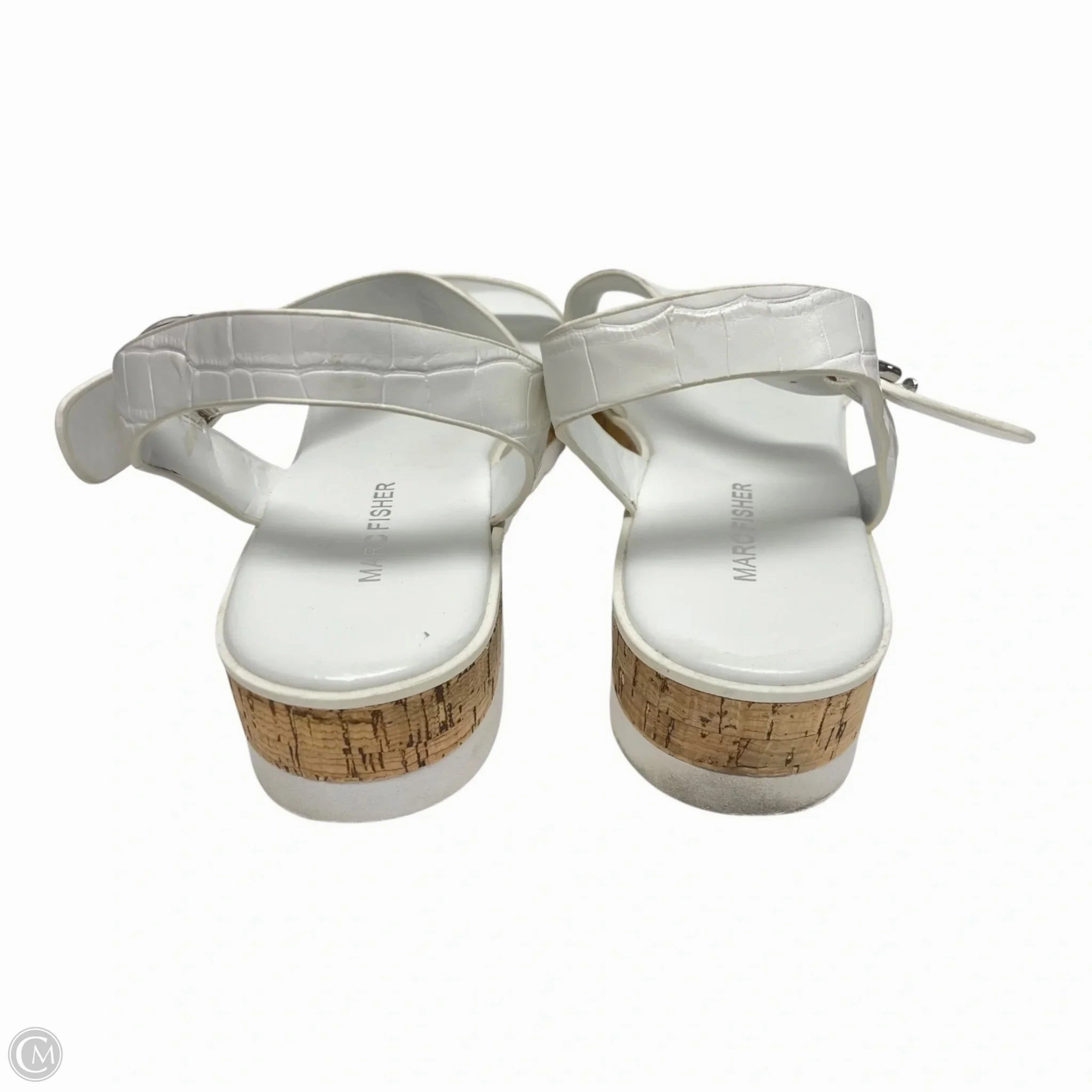 Shoes Heels Wedge By Marc Fisher In White, Size: 9.5 Fashion Heels