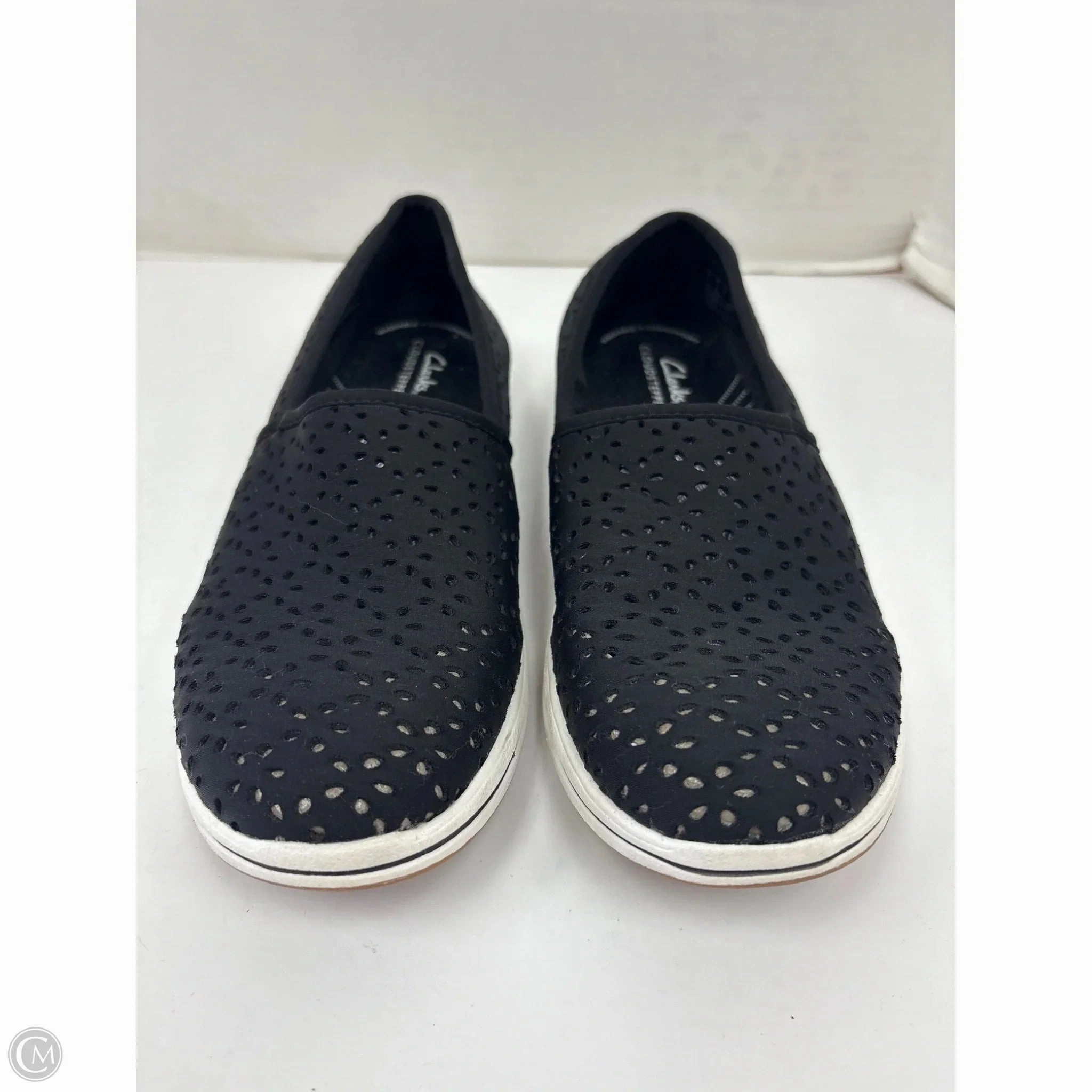 Shoes Sneakers By Clarks In Black, Size: 7.5 Leather Footwear