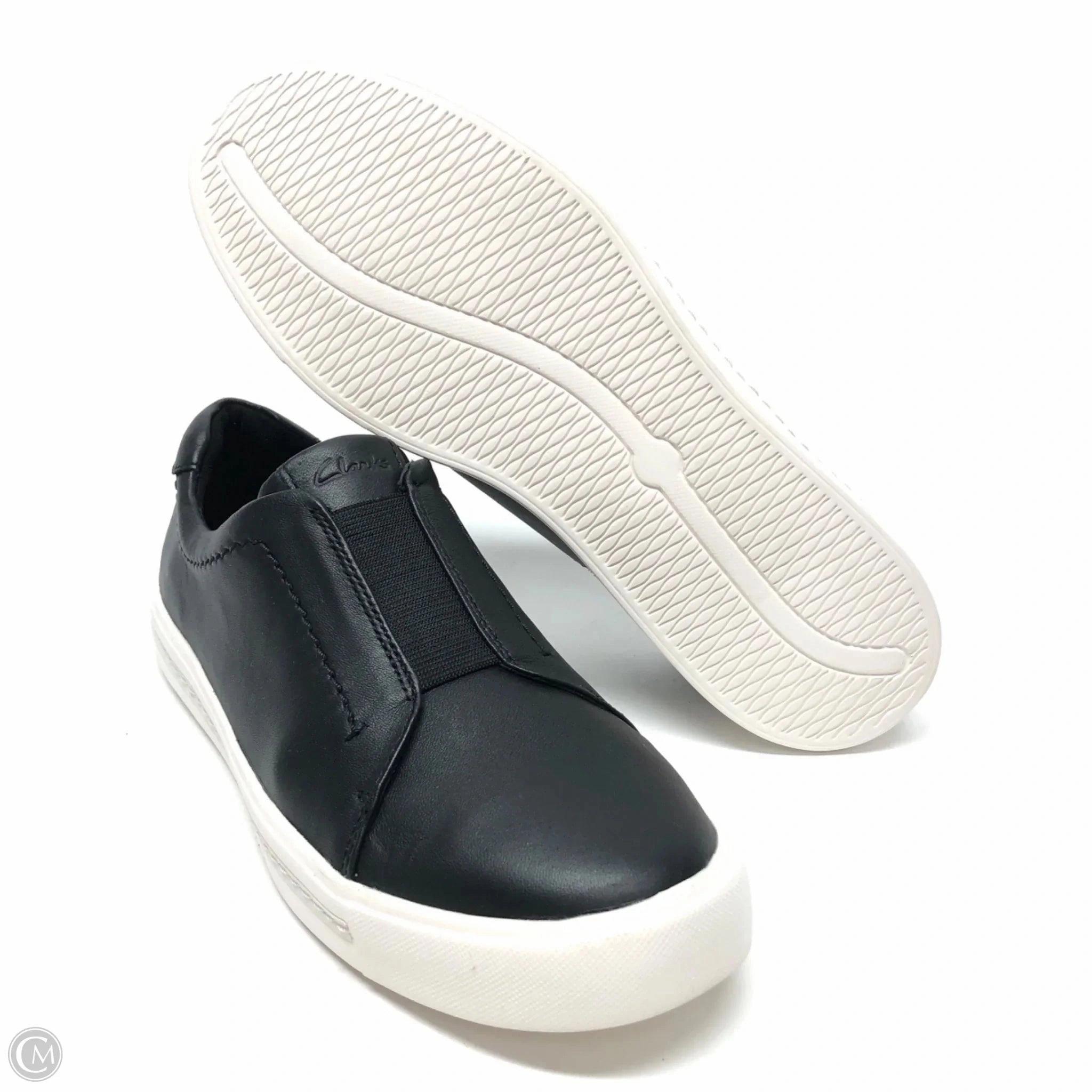 Shoes Sneakers By Clarks In Black, Size: 8 Leather Footwear