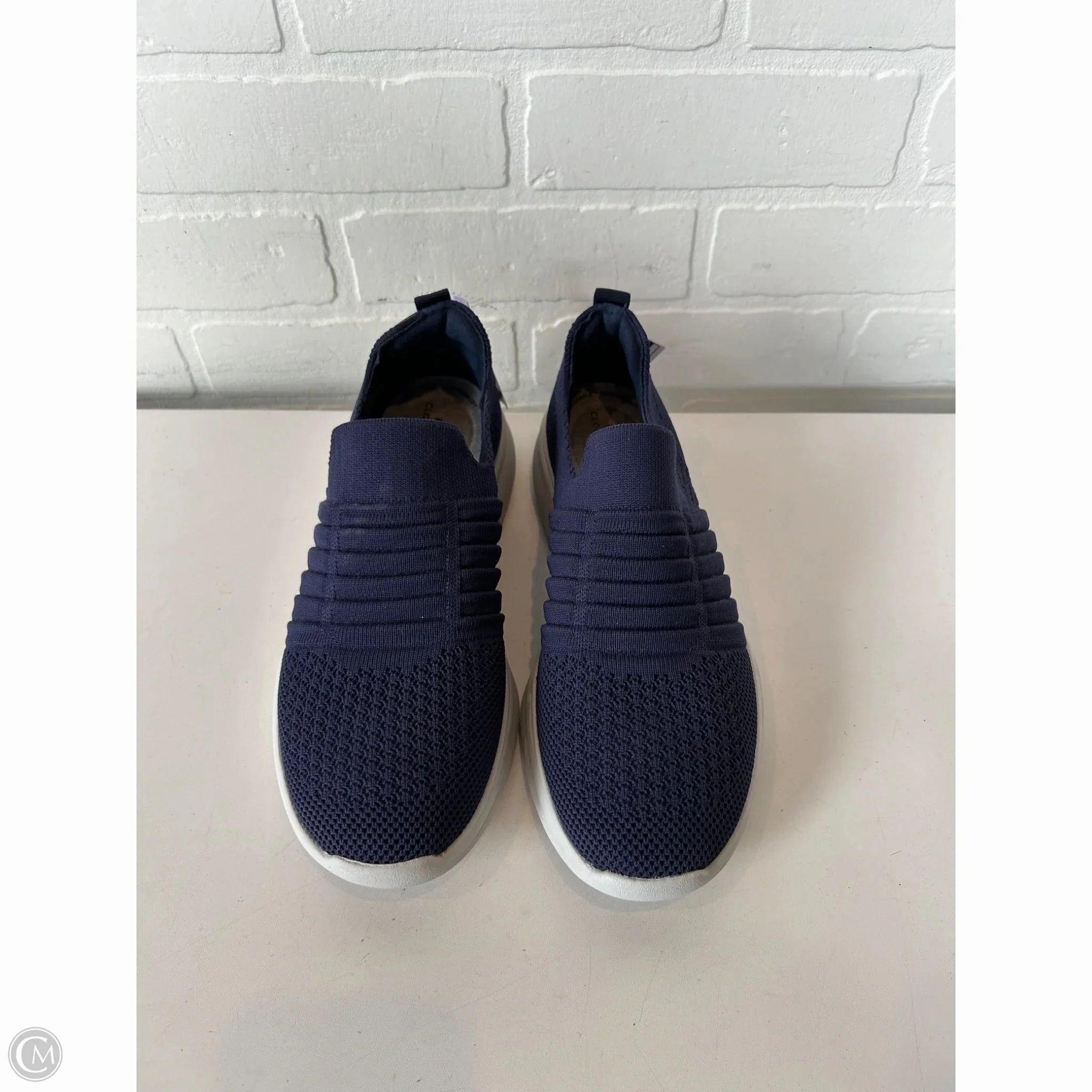Shoes Sneakers By Clarks In Blue & White, Size: 9 Clarks leather shoes for daily wear