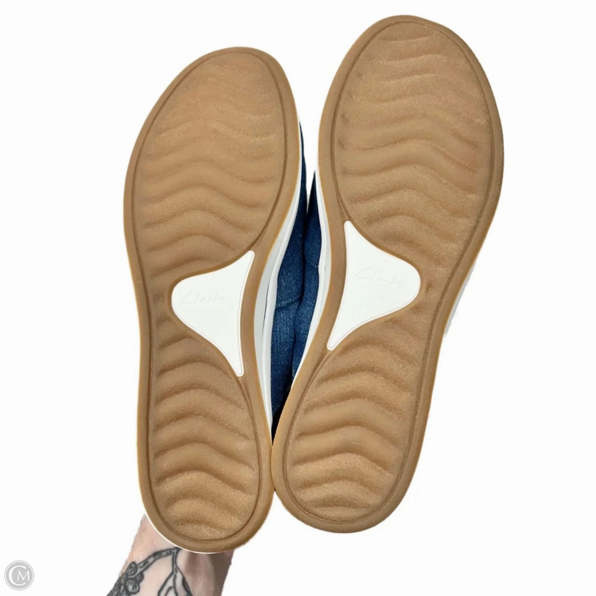 Shoes Sneakers By Clarks In Blue, Size: 7.5 Leather Footwear