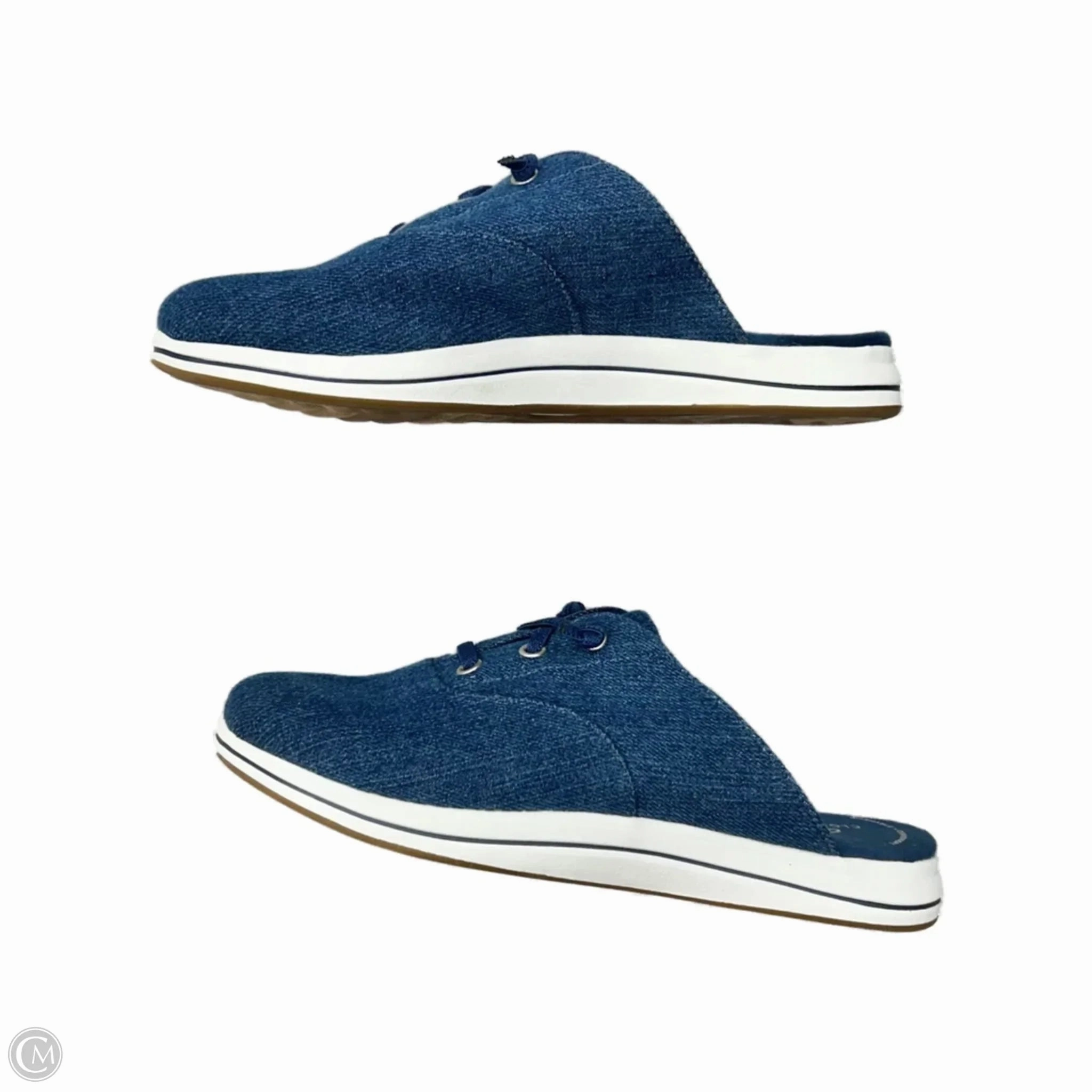 Shoes Sneakers By Clarks In Blue, Size: 7.5 Leather Footwear