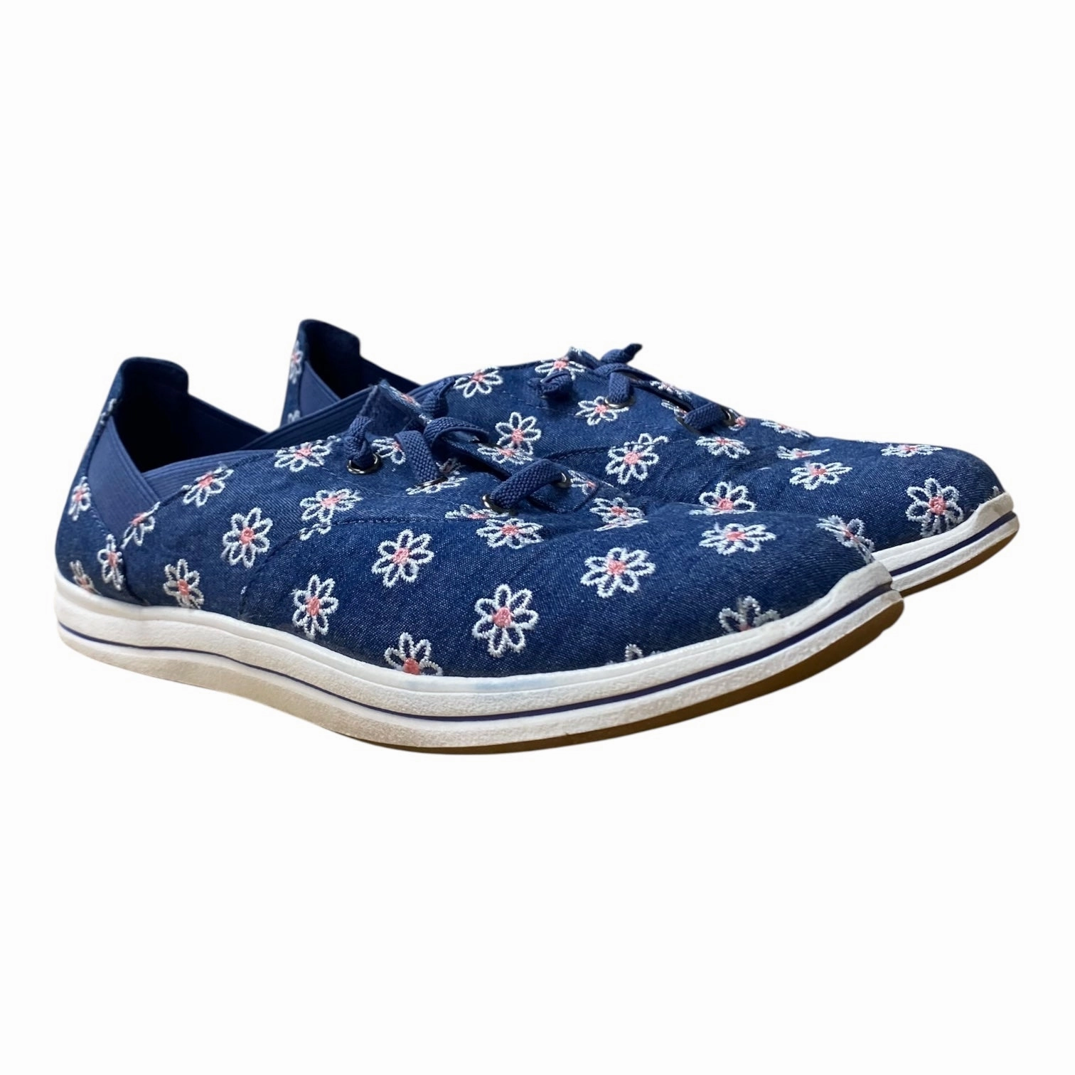 Shoes Sneakers By Clarks In Blue, Size:8 Clarks leather shoes for daily wear