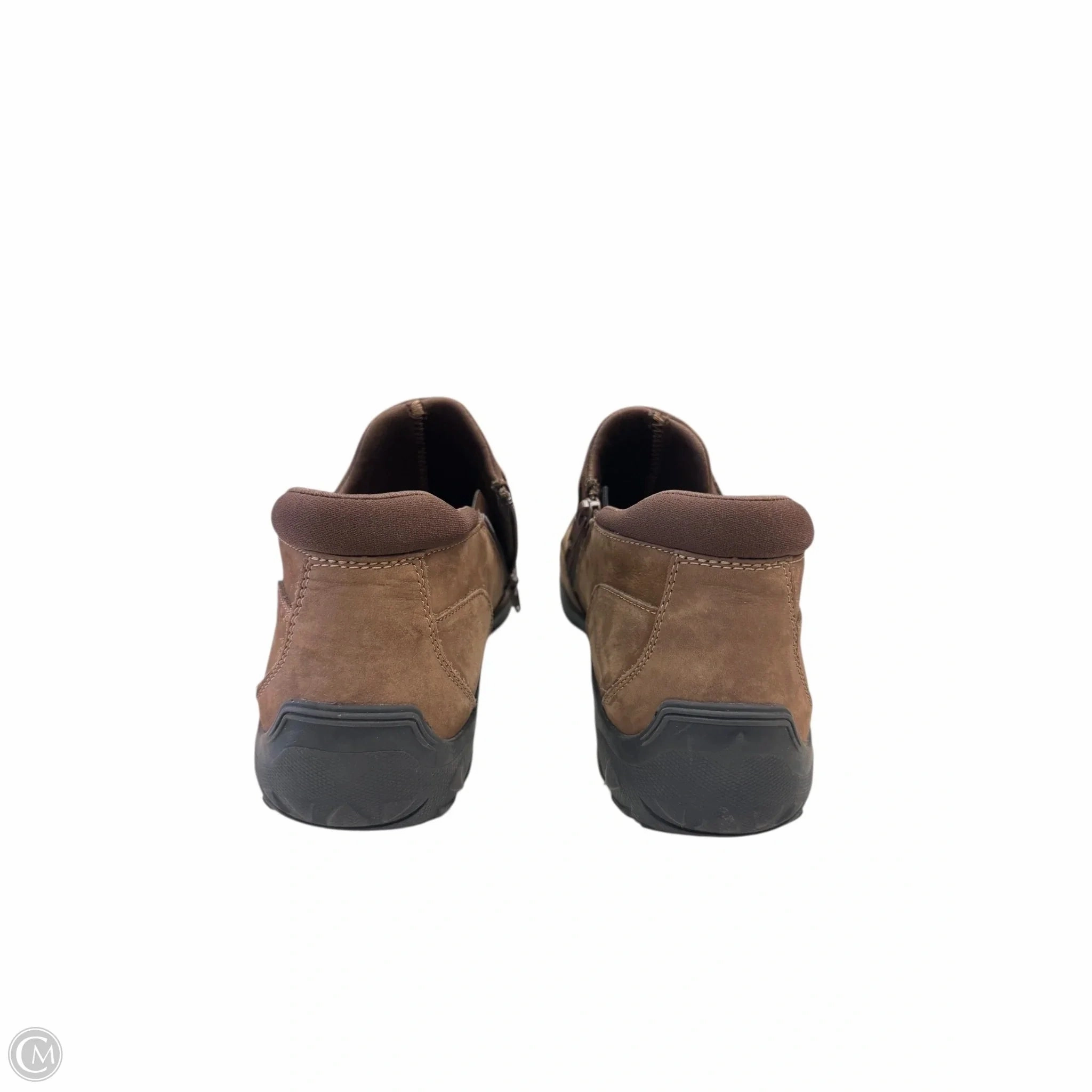 Shoes Sneakers By Clarks In Brown, Size: 10 Leather Footwear