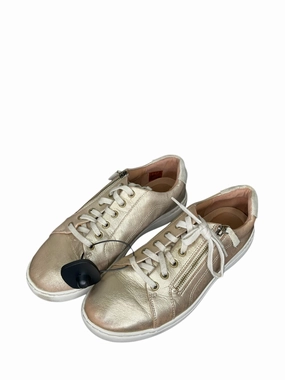 Shoes Sneakers By Clarks In Gold, Size: 11 Clarks leather shoes for daily wear