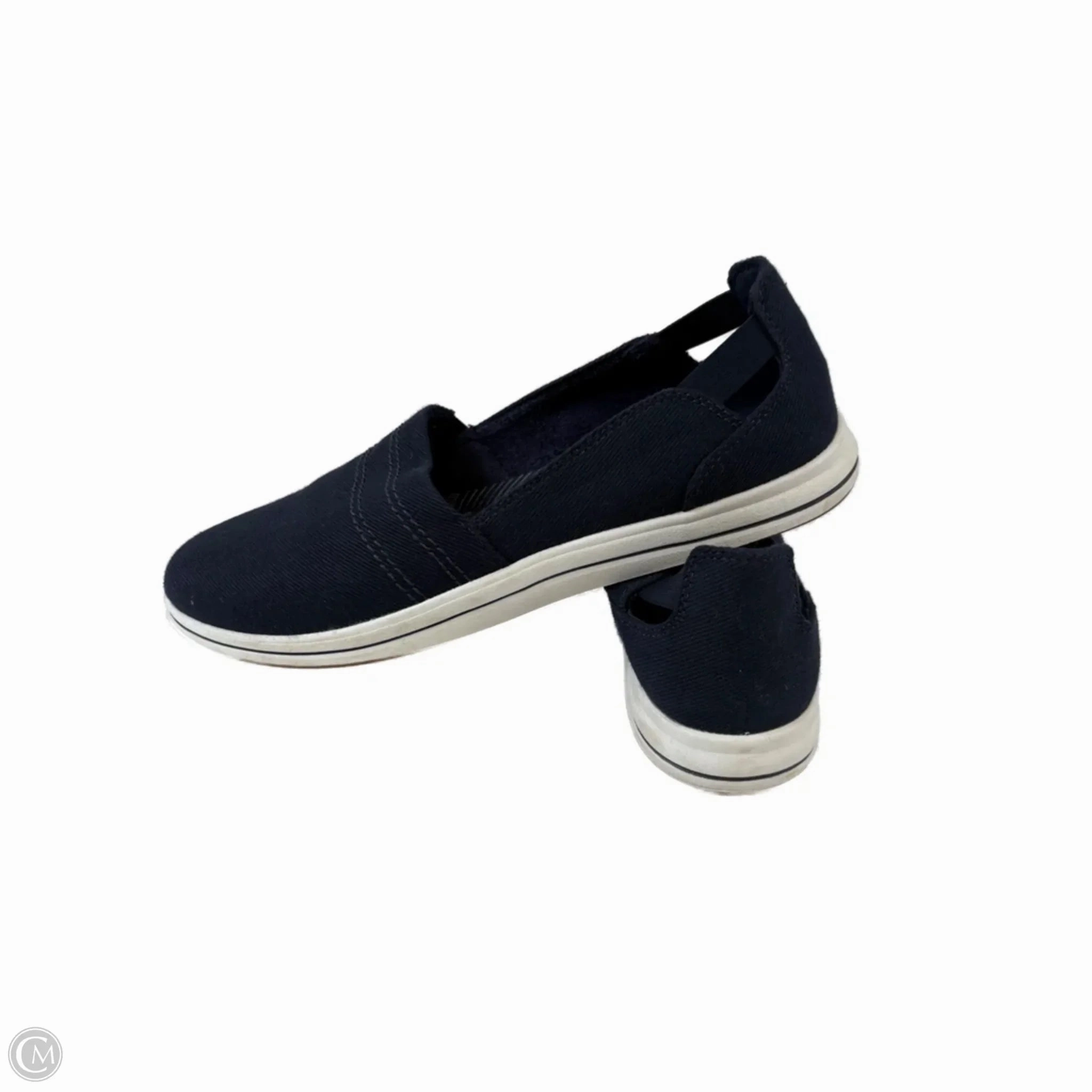 Shoes Sneakers By Clarks In Navy, Size: 10 Leather Footwear
