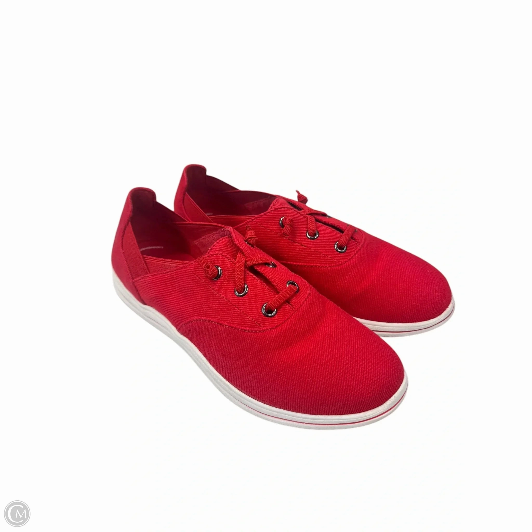 Shoes Sneakers By Clarks In Red, Size: 7.5 Leather Footwear