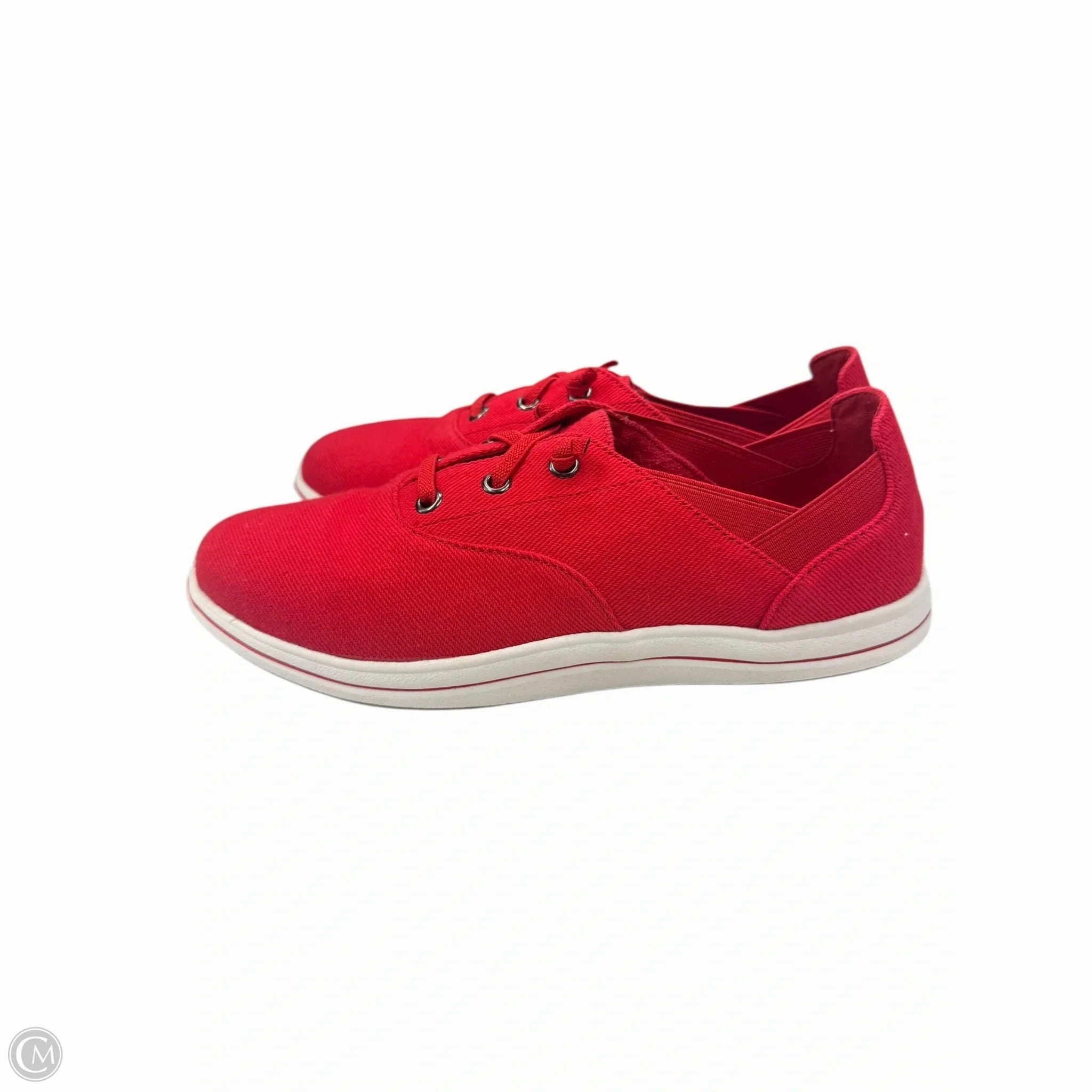 Shoes Sneakers By Clarks In Red, Size: 7.5 Leather Footwear