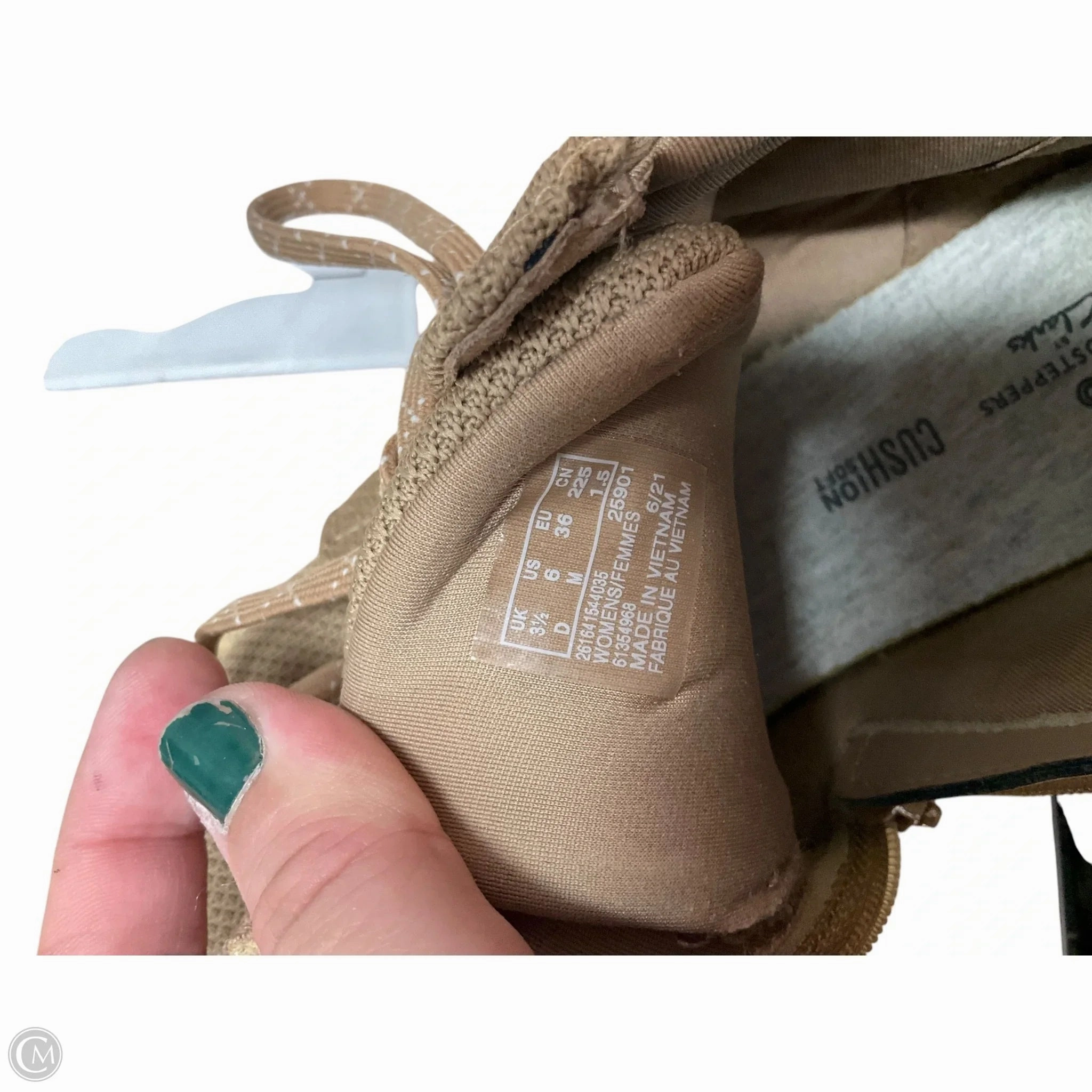 Shoes Sneakers By Clarks In Tan, Size: 6 Leather Footwear