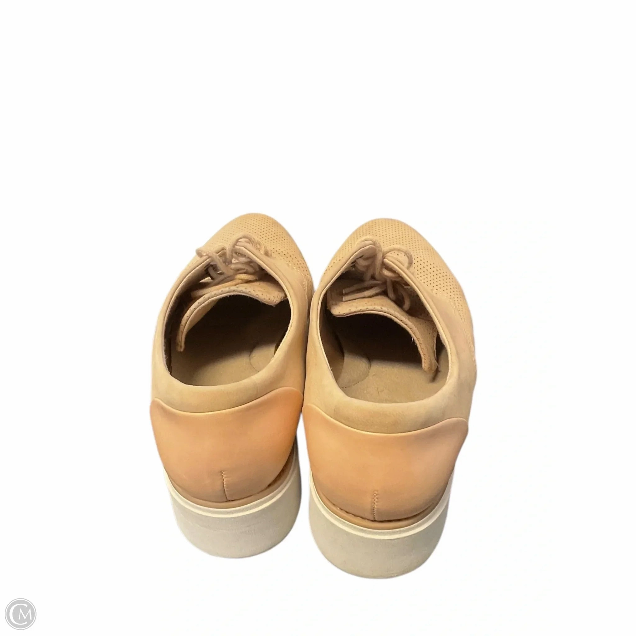 Shoes Sneakers By Clarks In Tan, Size: 9 Leather Footwear