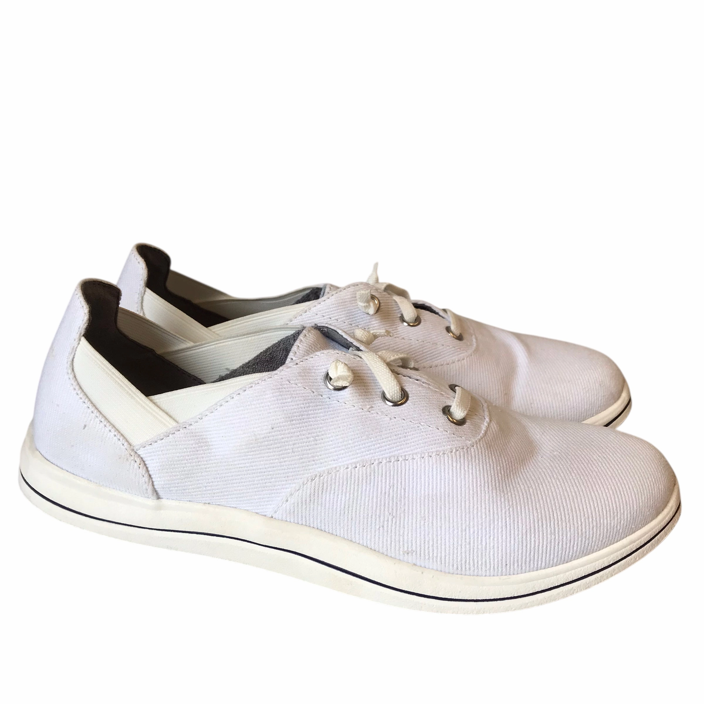 Shoes Sneakers By Clarks In White, Size:7 Clarks leather shoes for daily wear