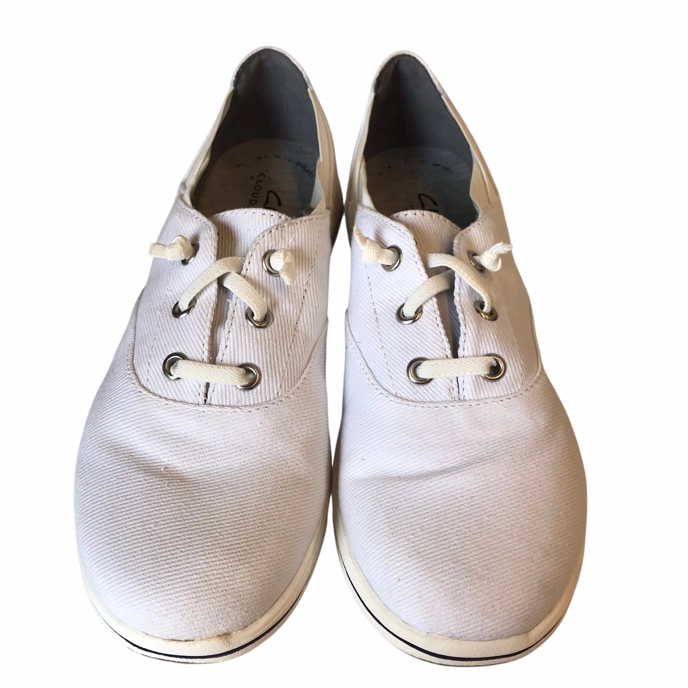 Shoes Sneakers By Clarks In White, Size:7 Leather Footwear