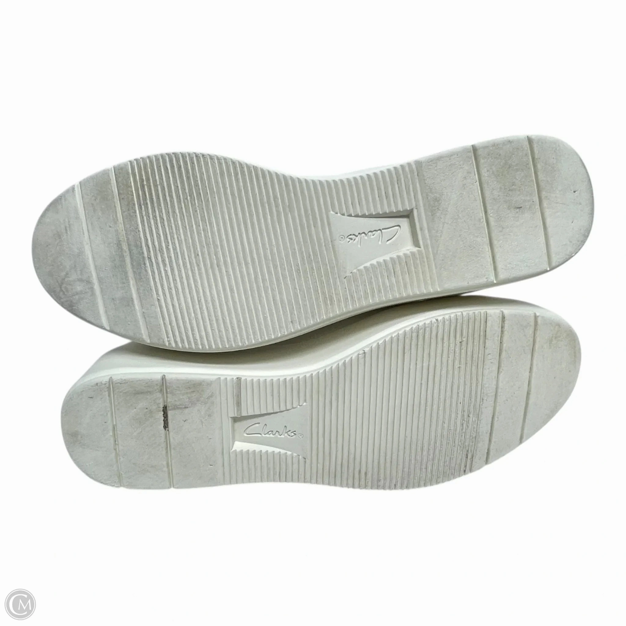 Shoes Sneakers By Clarks In White, Size: 9.5 Leather Footwear
