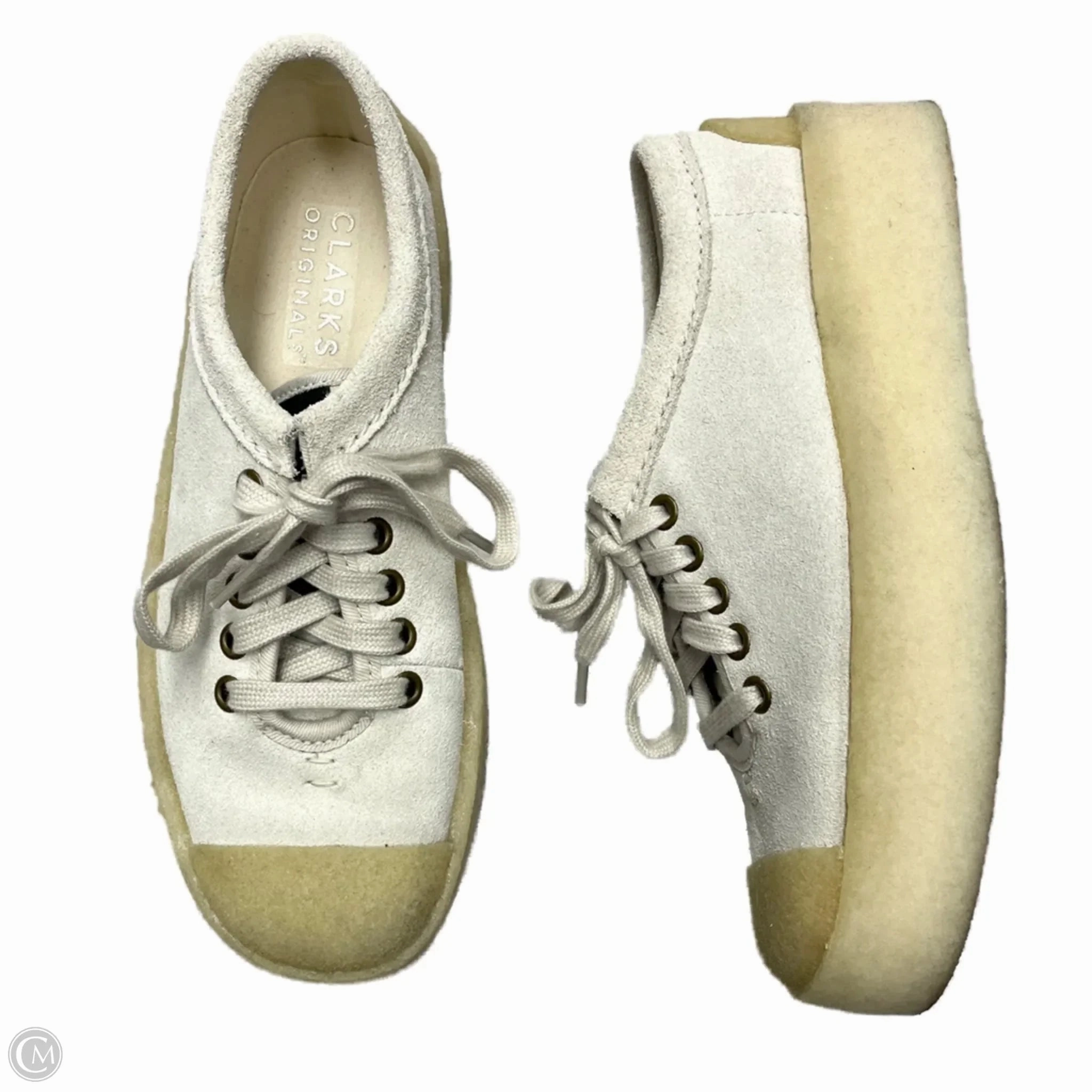 Shoes Sneakers Platform By Clarks In Beige, Size: 7 Clarks leather shoes for daily wear