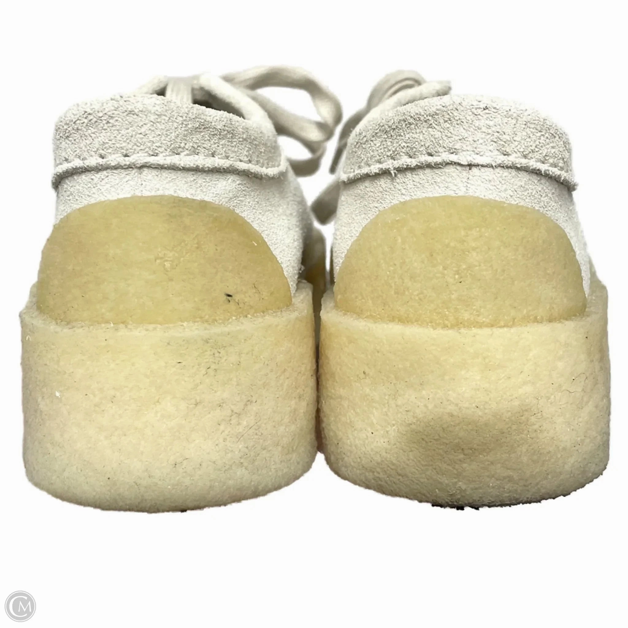 Shoes Sneakers Platform By Clarks In Beige, Size: 7 Leather Footwear