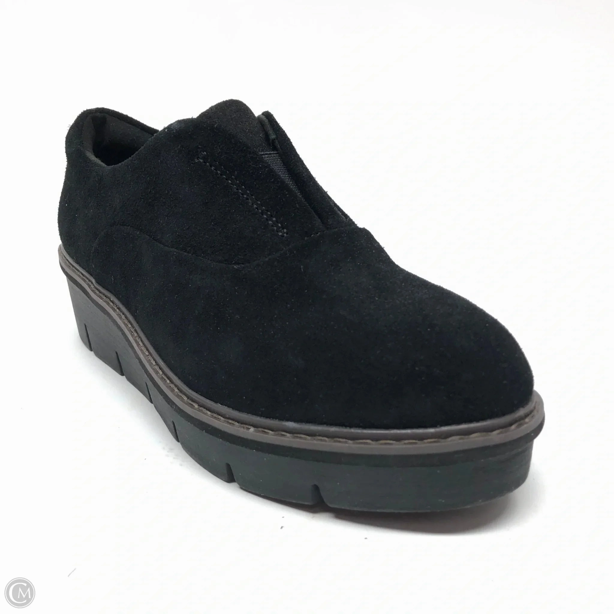 Shoes Sneakers Platform By Clarks In Black, Size: 7 Leather Footwear