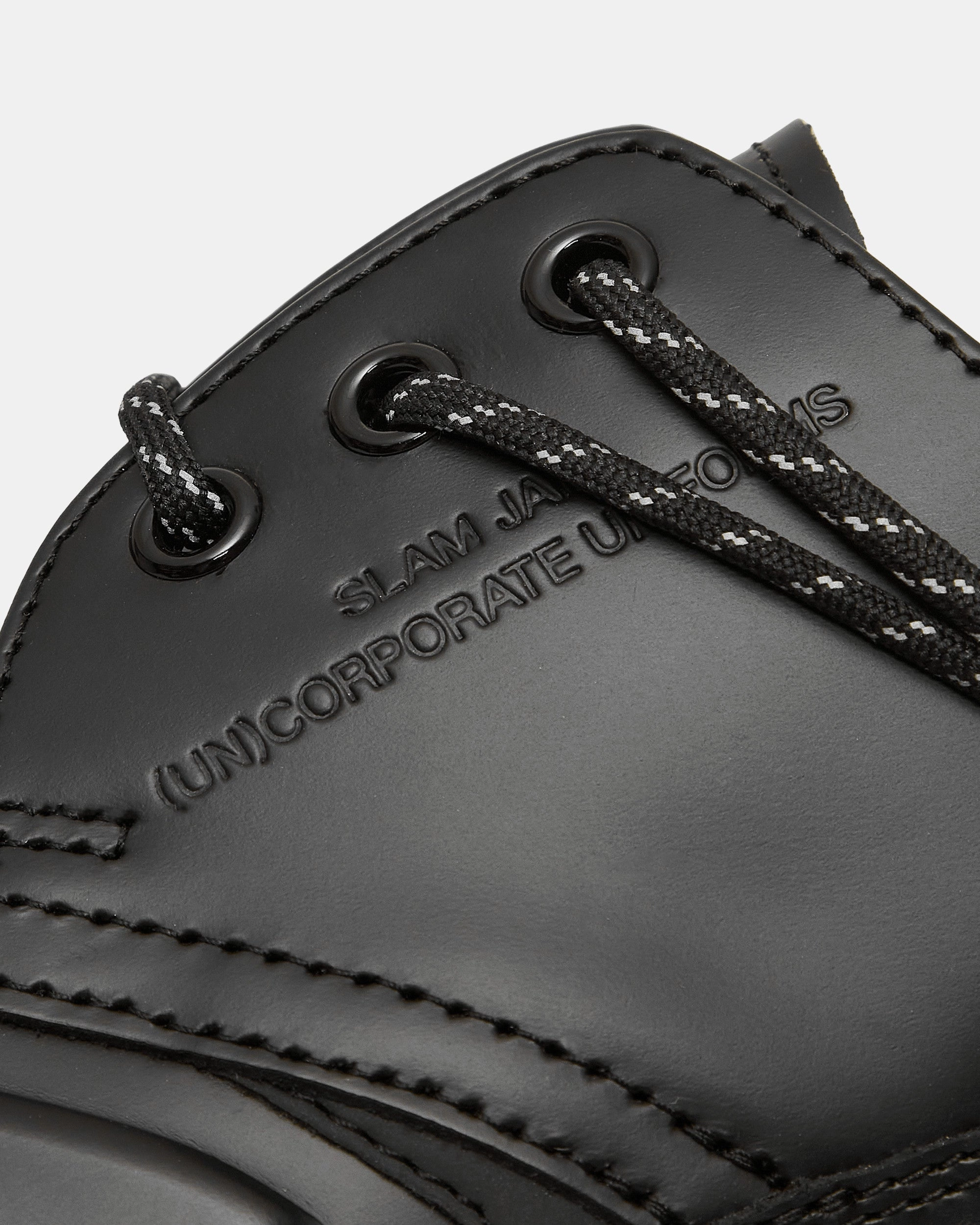 Slam Jam 1461 Leather Shoes Black Smooth Leather Boots