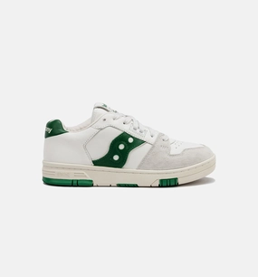 Sonic Low Mens Lifestyle Shoe - White/Green Saucony cushioned sneakers for distance runs