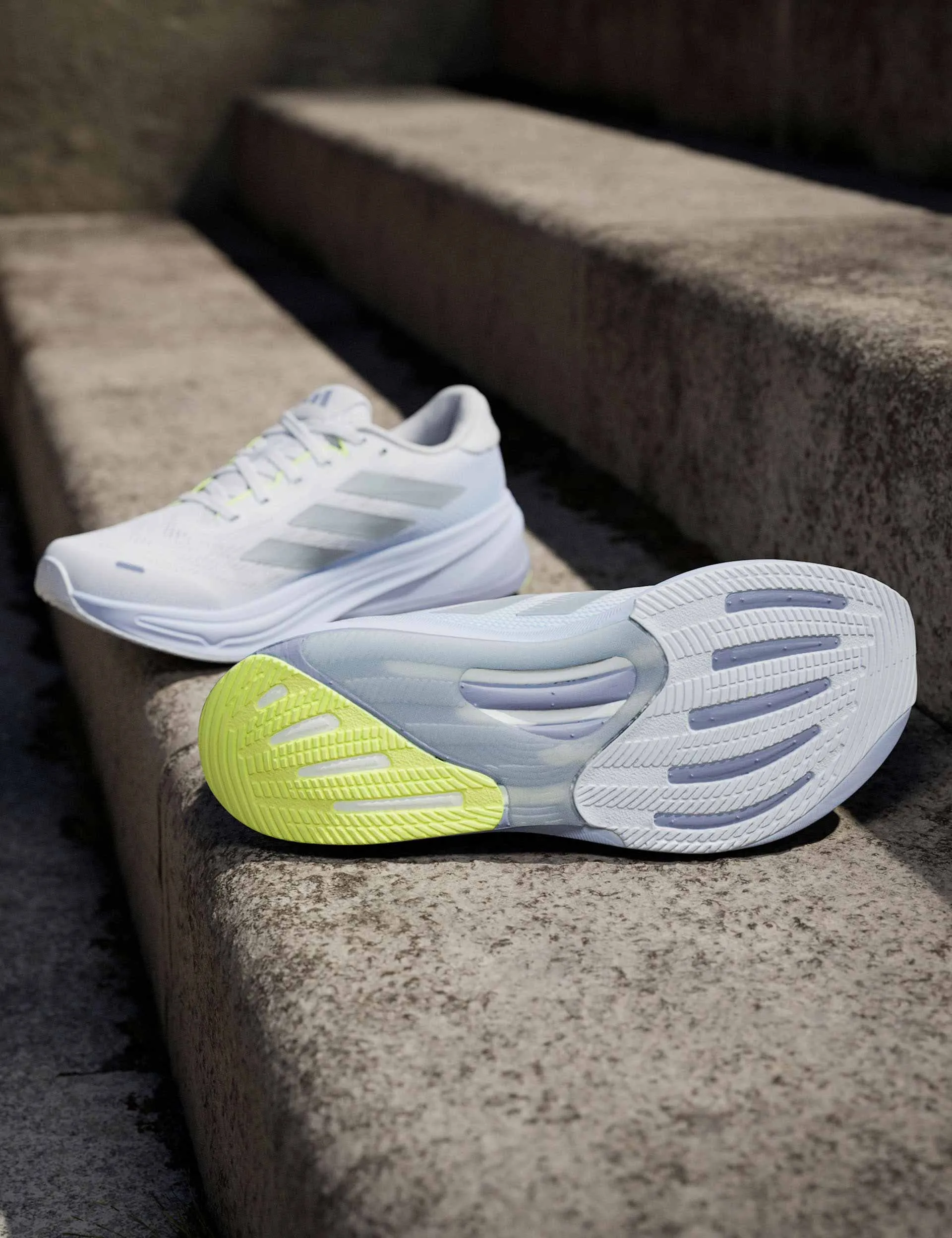 Supernova Rise 2 Running Shoes - Dash Grey/Matte Silver/Silver Violet Adidas trendy casual shoe styles